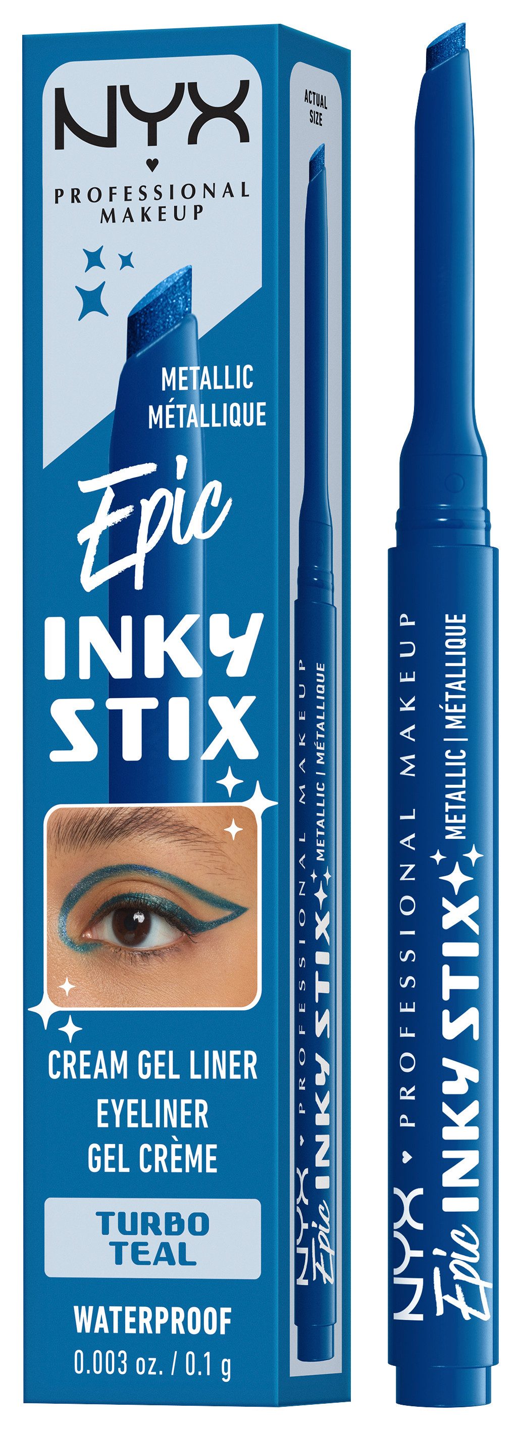 NYX PROFESSIONAL MAKEUP Eyeliner EPIC INKY STIX CREAM GEL EYELINER, ideal für definierte Lidstriche und vielfältige, ausdrucksstarke Looks
