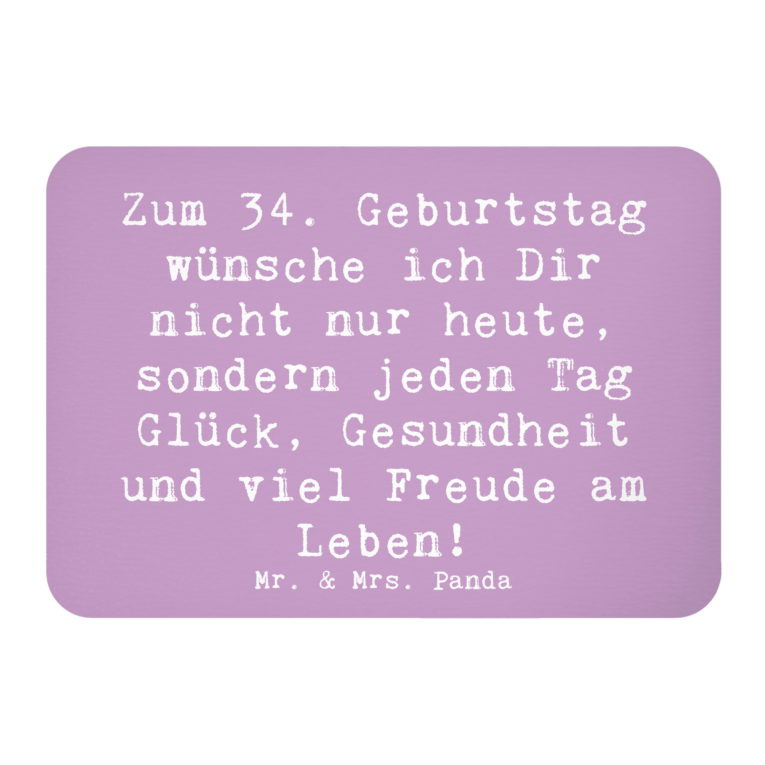 Magnet Spruch 34. Geburtstag - Lavendeltraum - Geschenk, Abenteuer, Geburtst