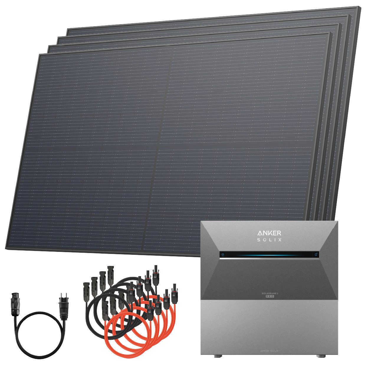 Solarway Balkonkraftwerk 2000Wp / 800W mit 5,4kWh Speicher komplett Steckdose - 5,4 kWh An, Prismatische LiFePO₄-Zellen, tt Steckdose - 5,4 kWh Anker S