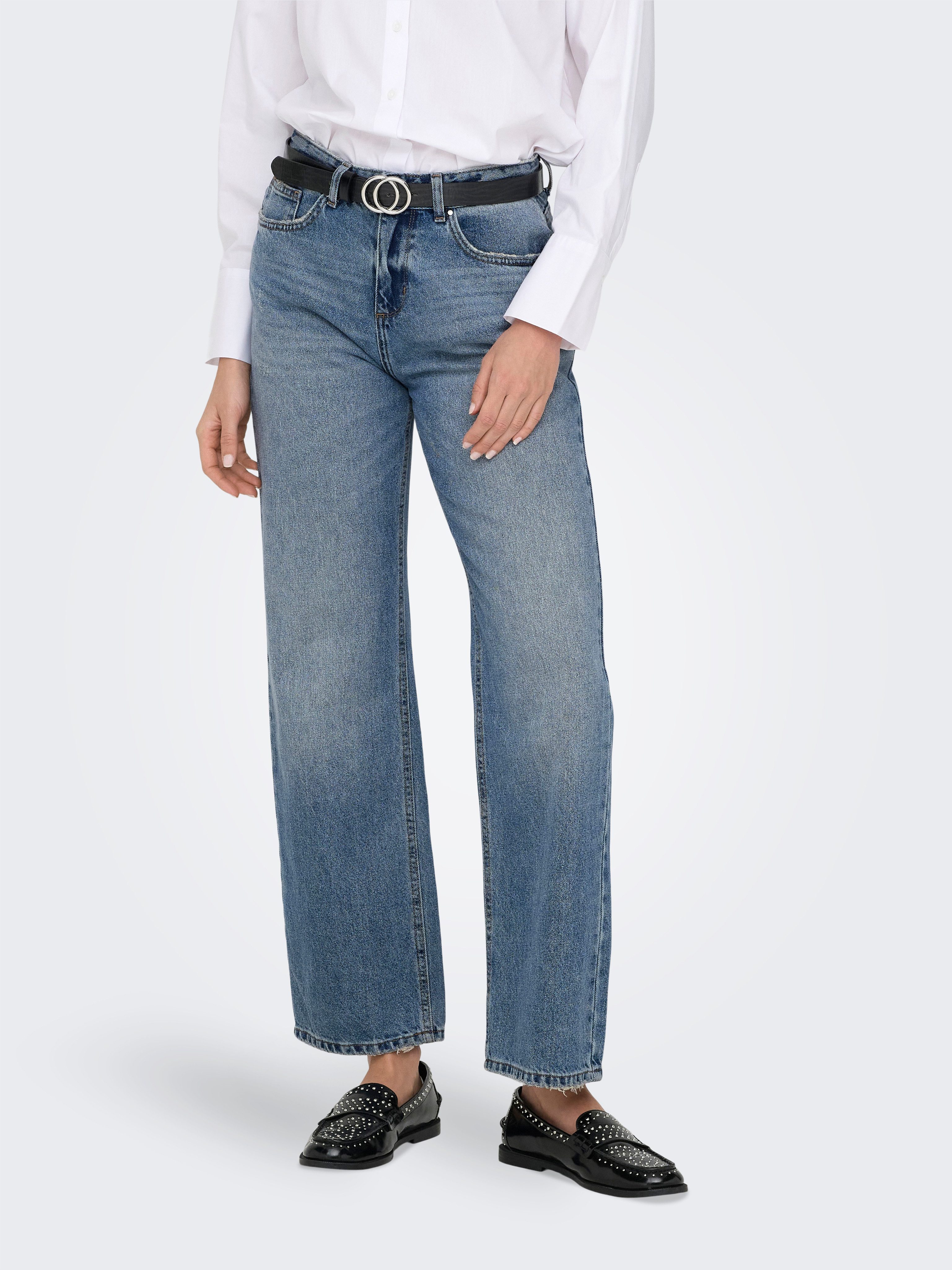 ONLY 5-Pocket-Jeans ONLELLA MW STRAIGHT TAI519 günstig online kaufen
