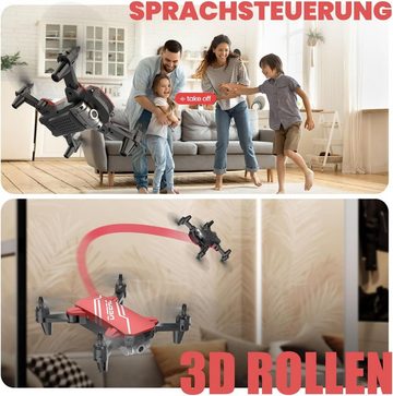 DEERC D20 Mini Drohne für Kinder mit Kamera, Faltbar RC Quadcopter Drohne (720P, mit 2 Akkus Lange Flugzeit, Tap-Fly, One Key Start, Headless Modus)