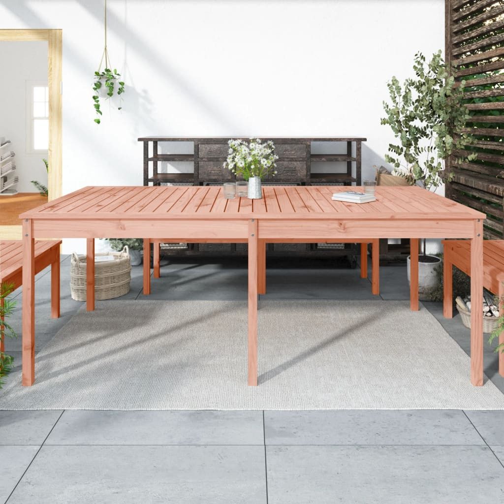 furnicato Gartentisch aus massivem Douglasienholz 203,5x100x76 cm natur (1-St), Witterungsbeständiger Outdoor-Tisch mit stabilem Holzrahmen