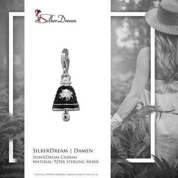 SilberDream Charm-Einhänger SilberDream schwarz Charm Glocke Zirkonia, Charmsanhänger Glocke, 925 Sterling Silber, Farbe: schwarz