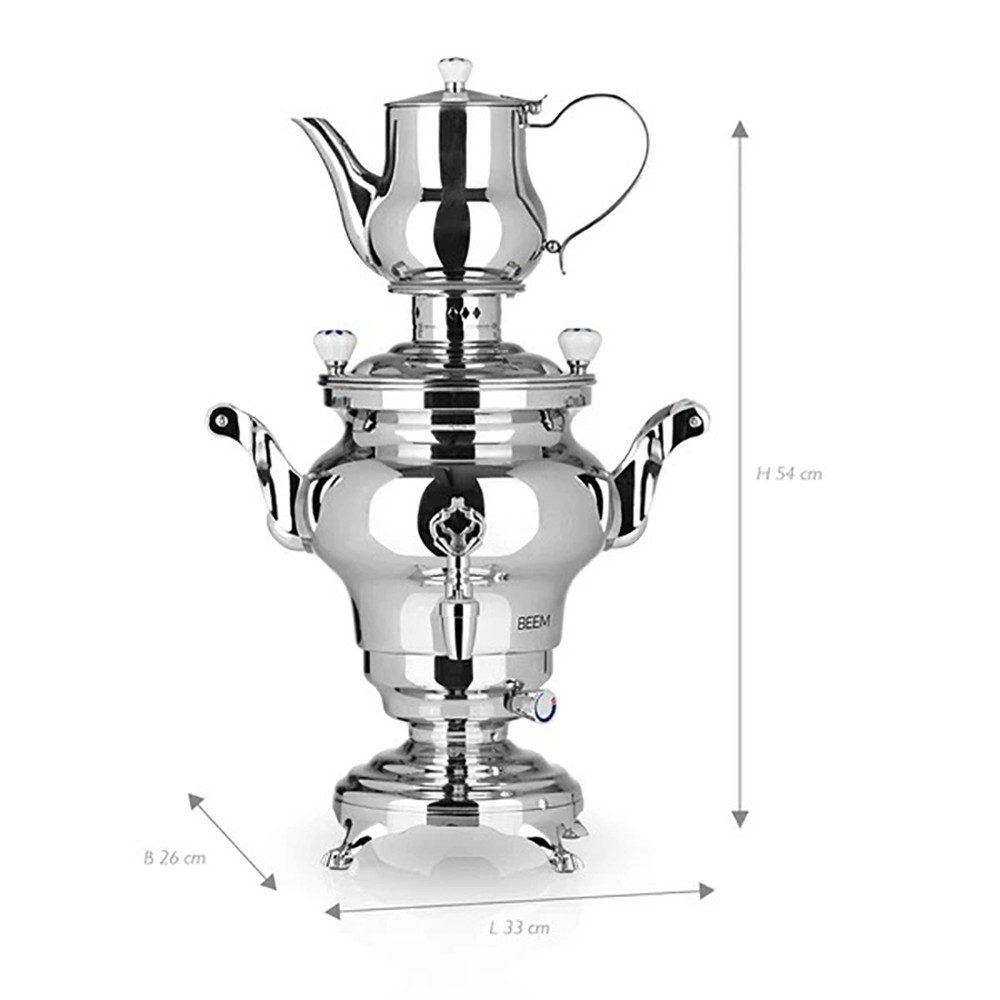 BEEM Samowar BEEM Samowar Odessa 3l 1800 W Semaver Teebereiter Teekocher, 3 l