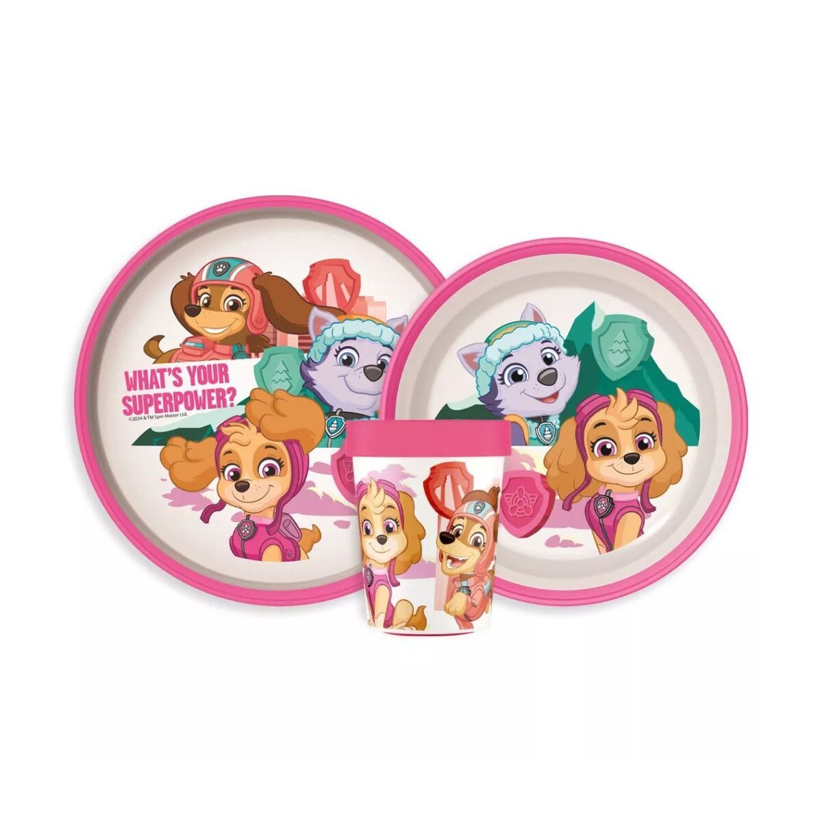 PAW PATROL Kindergeschirr-Set Paw Patrol Superpowers rutschfestes Geschirrset