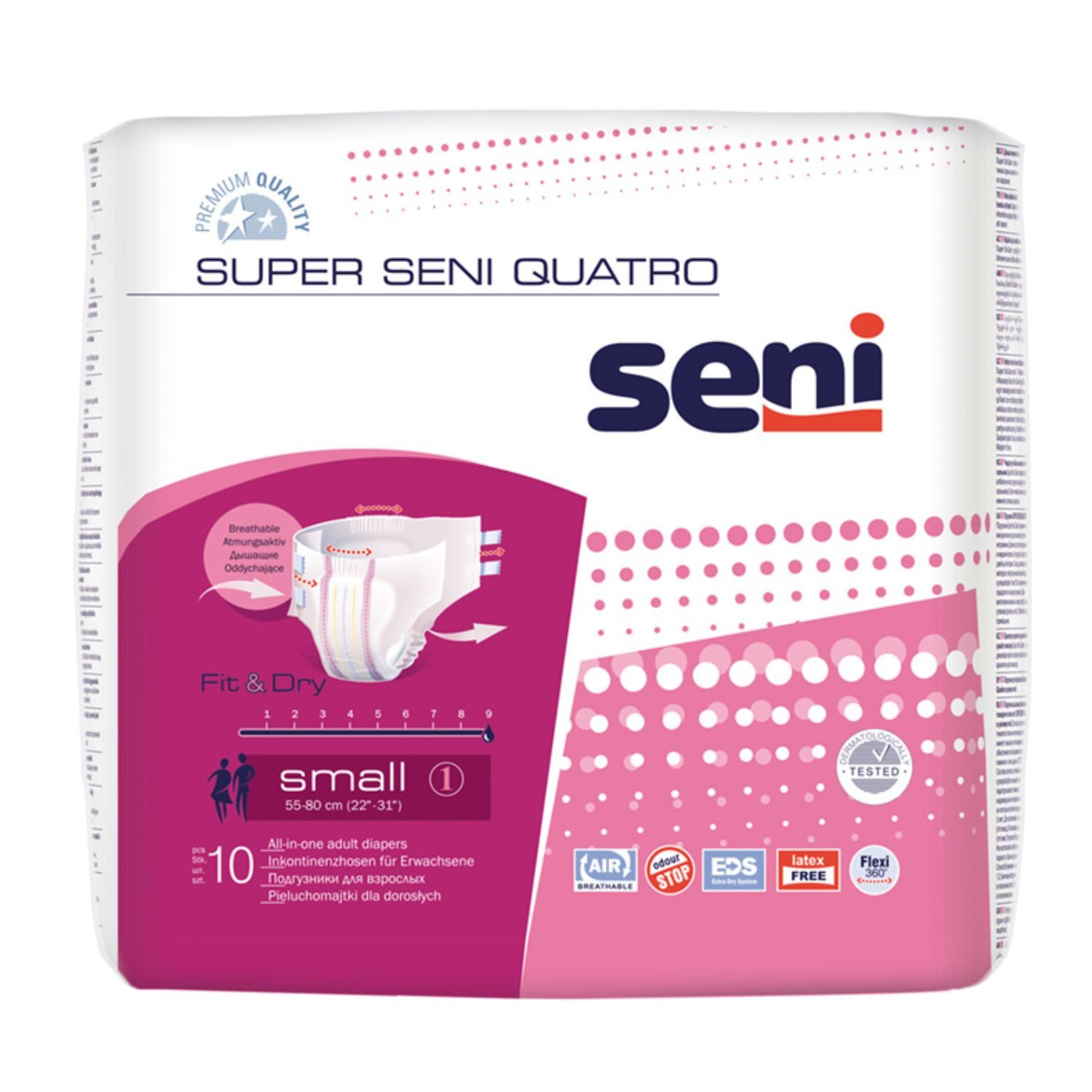 Inkontinenzboxer Super Seni Quatro - S 12x10 Stück