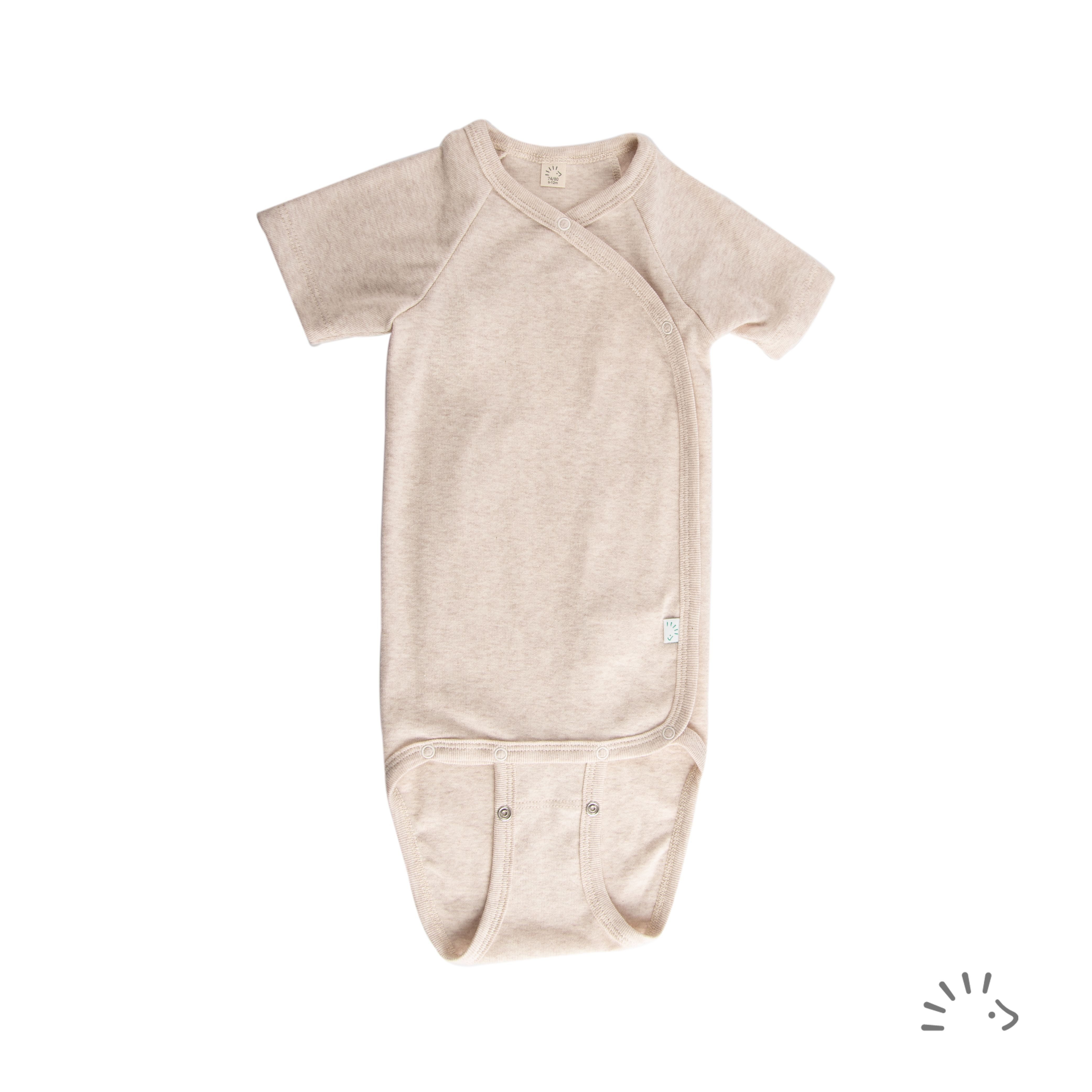 Popolini Wickelbody iobio Kurzarm mit mitwachsendem Body Steg