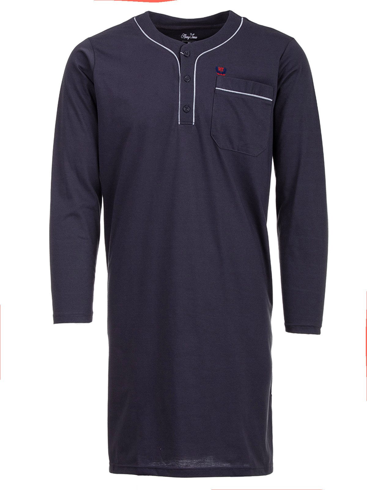 Henry Terre Nachthemd Nachthemd Langarm - Unifarben günstig online kaufen