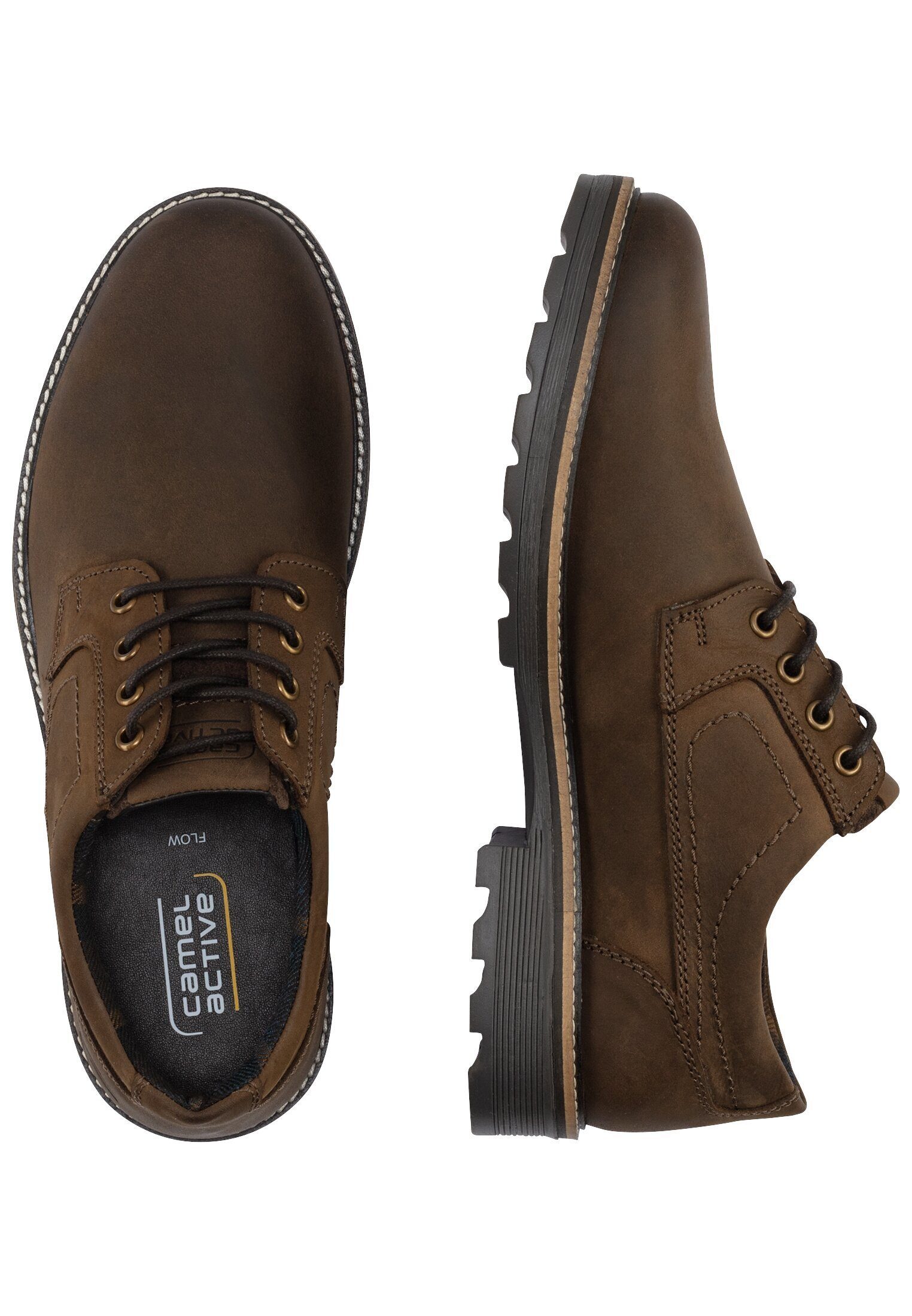 camel active aus Nubukleder Schnürschuh