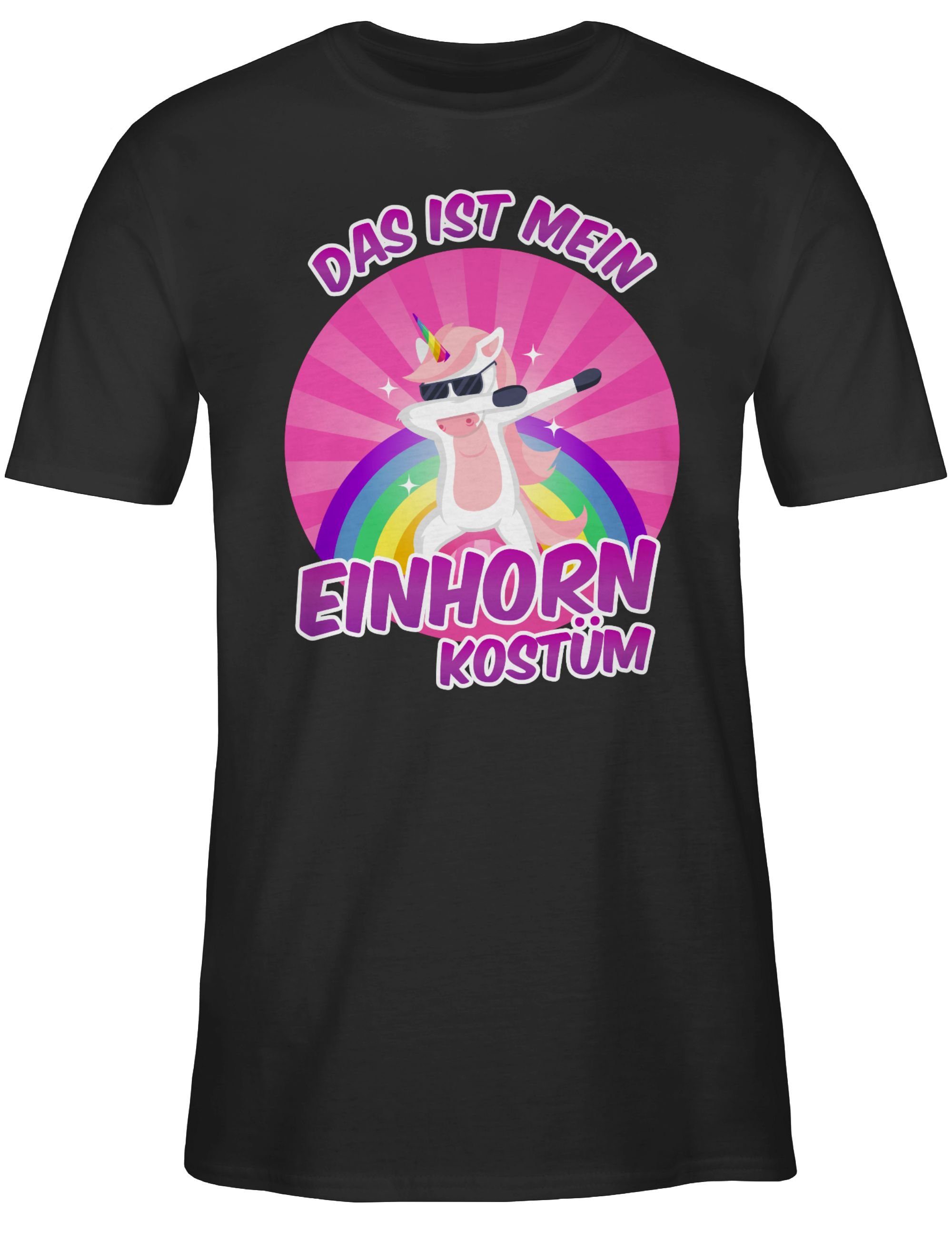 Einhorn T-Shirt Karneval Outfit Shirtracer mein ist Schwarz Das 01 Kostüm