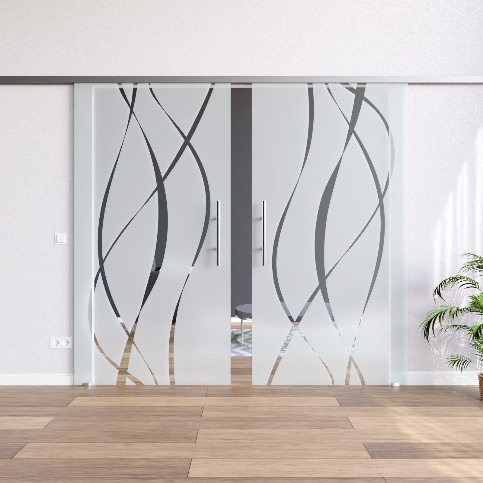 AMOD Glasschiebetür M6+GE420+DPL (SlimLine mit SoftStop) günstig online kaufen