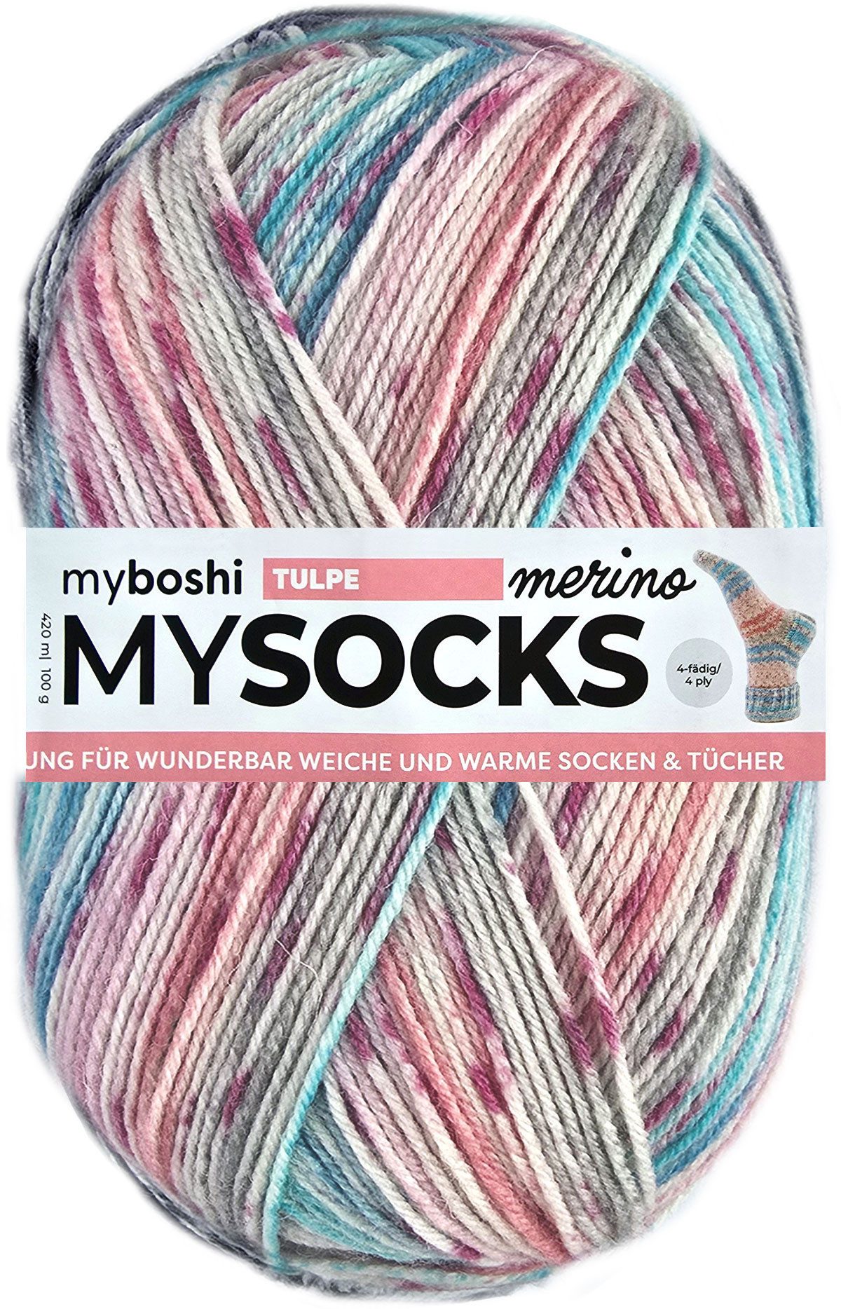 myboshi 100 Gramm MyBoshi MySocks Merino Sockenwolle Häkelwolle