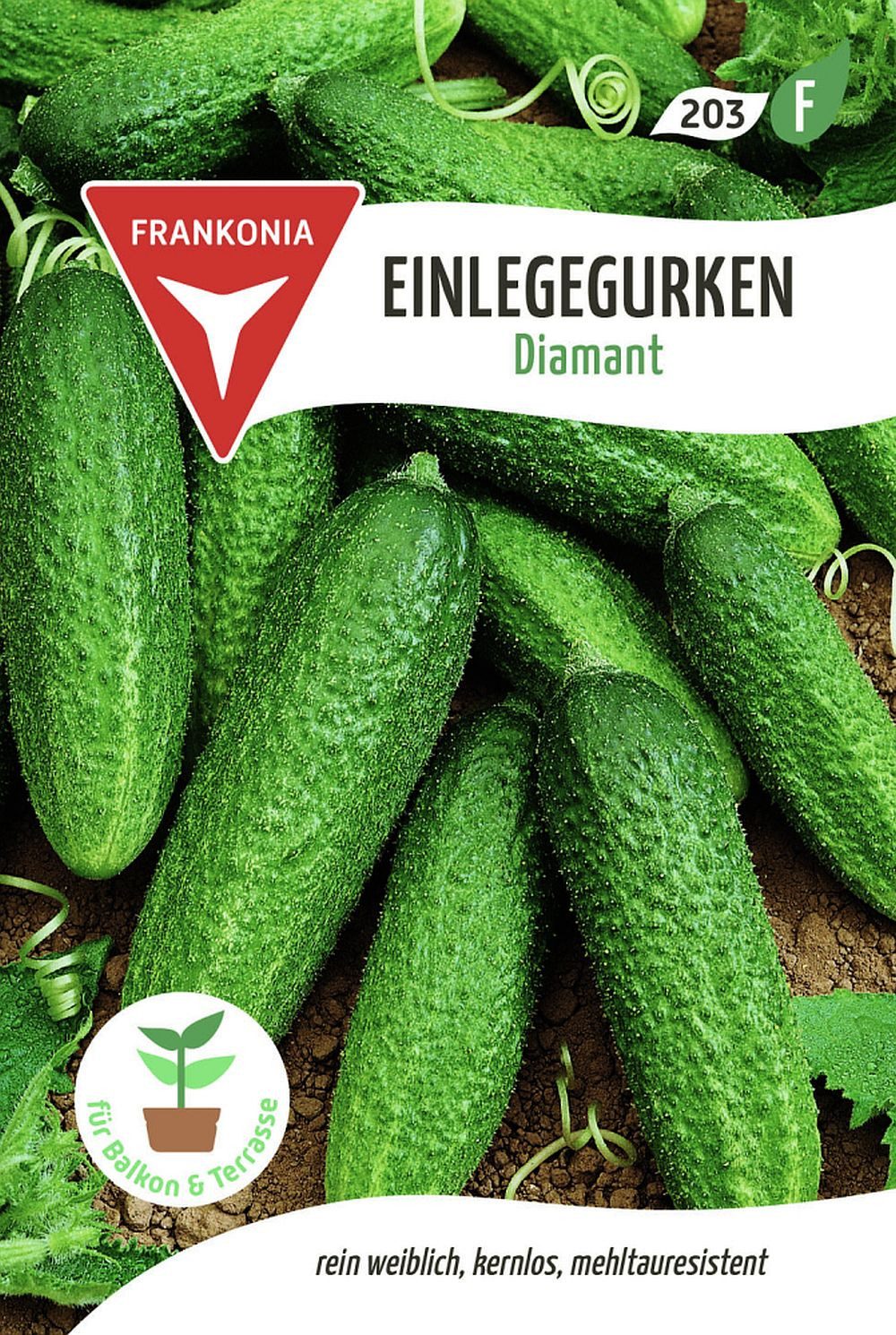 FRANKONIA Gemüsesamen Einlegegurke, Diamant F1 - Gurken-Samen Saatgut Samen, Cucumis sativus