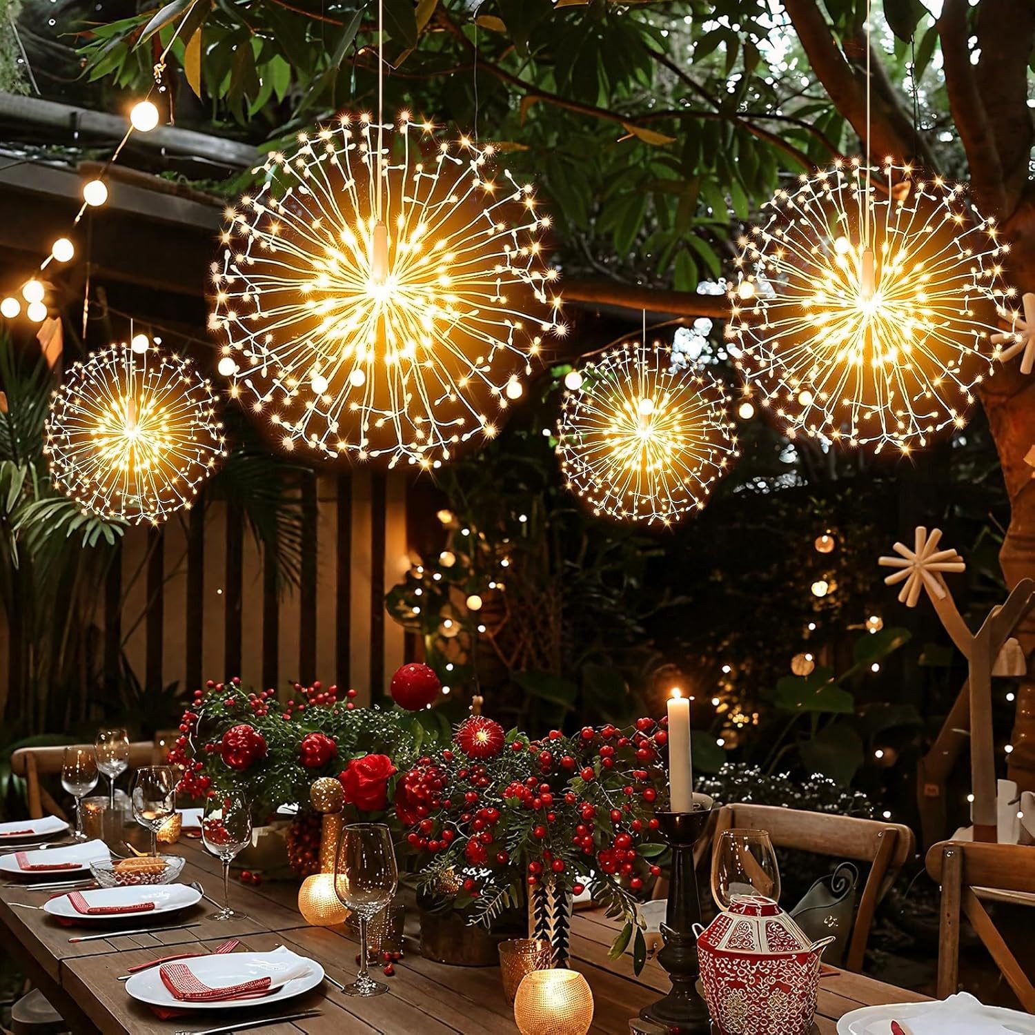 Lapamax LED-Lichterkette Feuerwerk Lichterkette Hängende,LED Weihnachtsbele günstig online kaufen