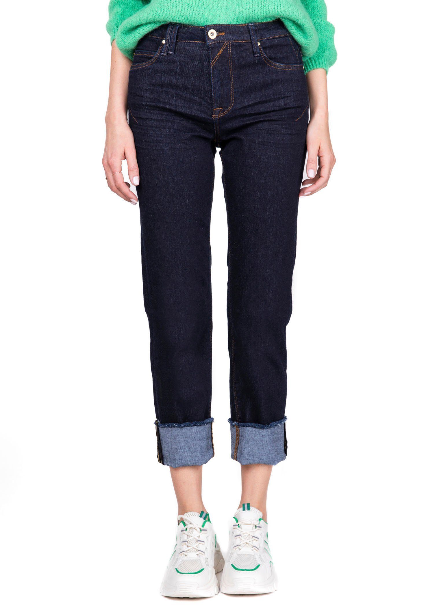 Rise BLUE FIRE Mid Straight-Jeans LEA