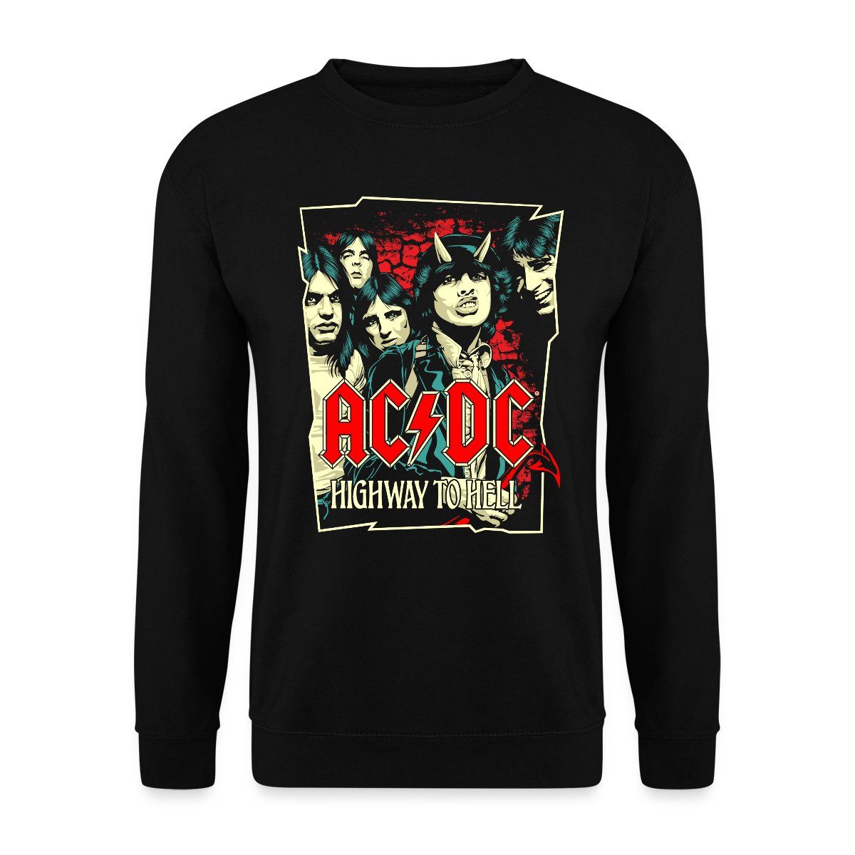 Spreadshirt Sweatshirt AC/DC Bandlogo Bild Highway To Hell Album Unisex Pullover (1-tlg)