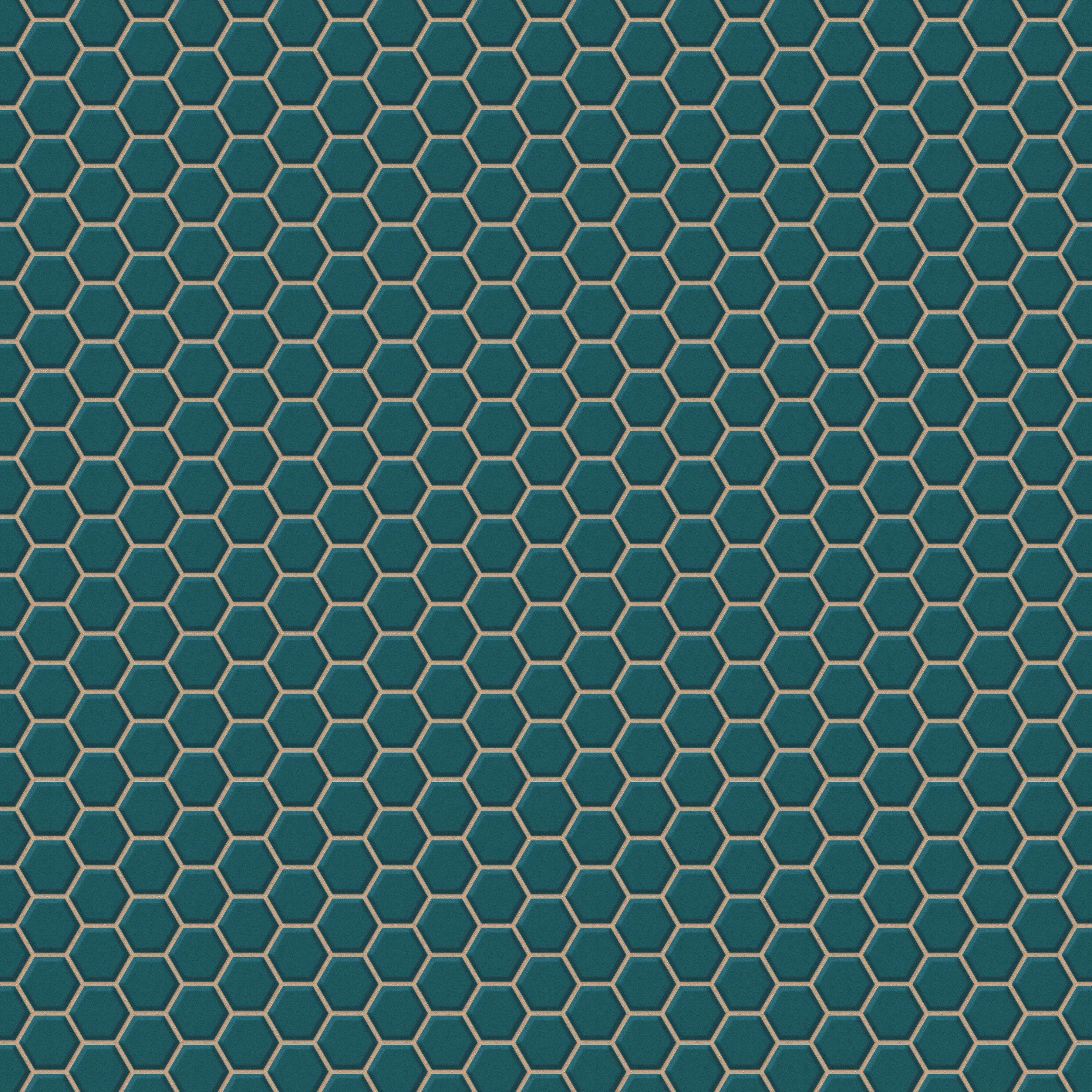 WOW Vliestapete Hexagon Chic, aufgeschäumt, geometrisch, (1 St), Grün - 1005x52 cm