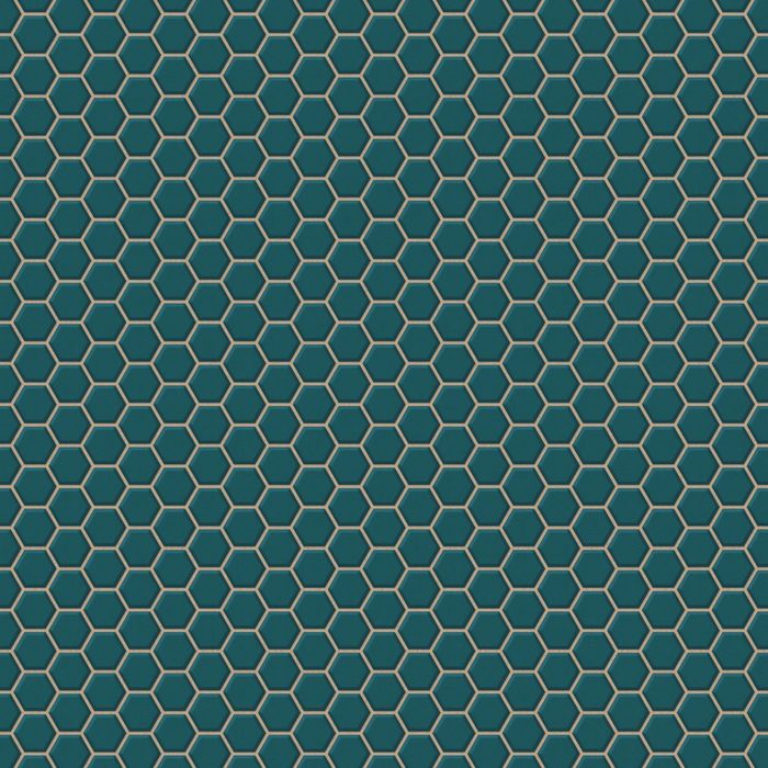 WOW Vliestapete Hexagon Chic geometrisch (1 St) Grün - 1005x52 cm