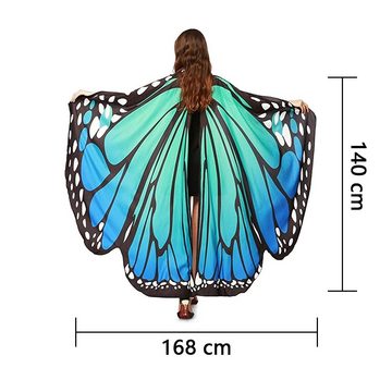 GelldG Kostüm-Flügel Schmetterlingsflügel Damen Schmetterling Kostüm Faschingskostüme