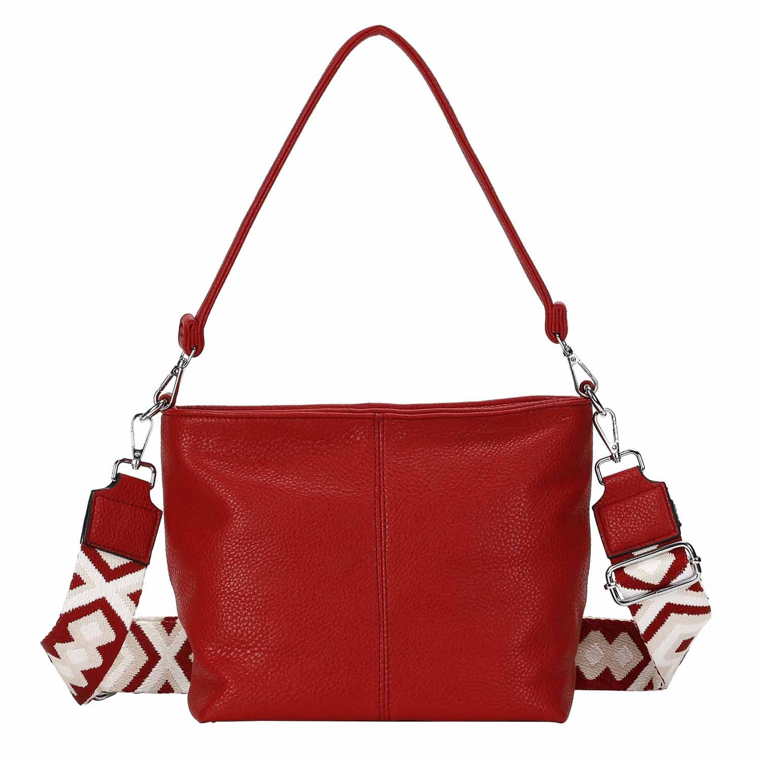 Schultertasche DAMEN TASCHE SHOPPER Hobo Bag Reise Freizeit Urlaub Leder Optik leicht