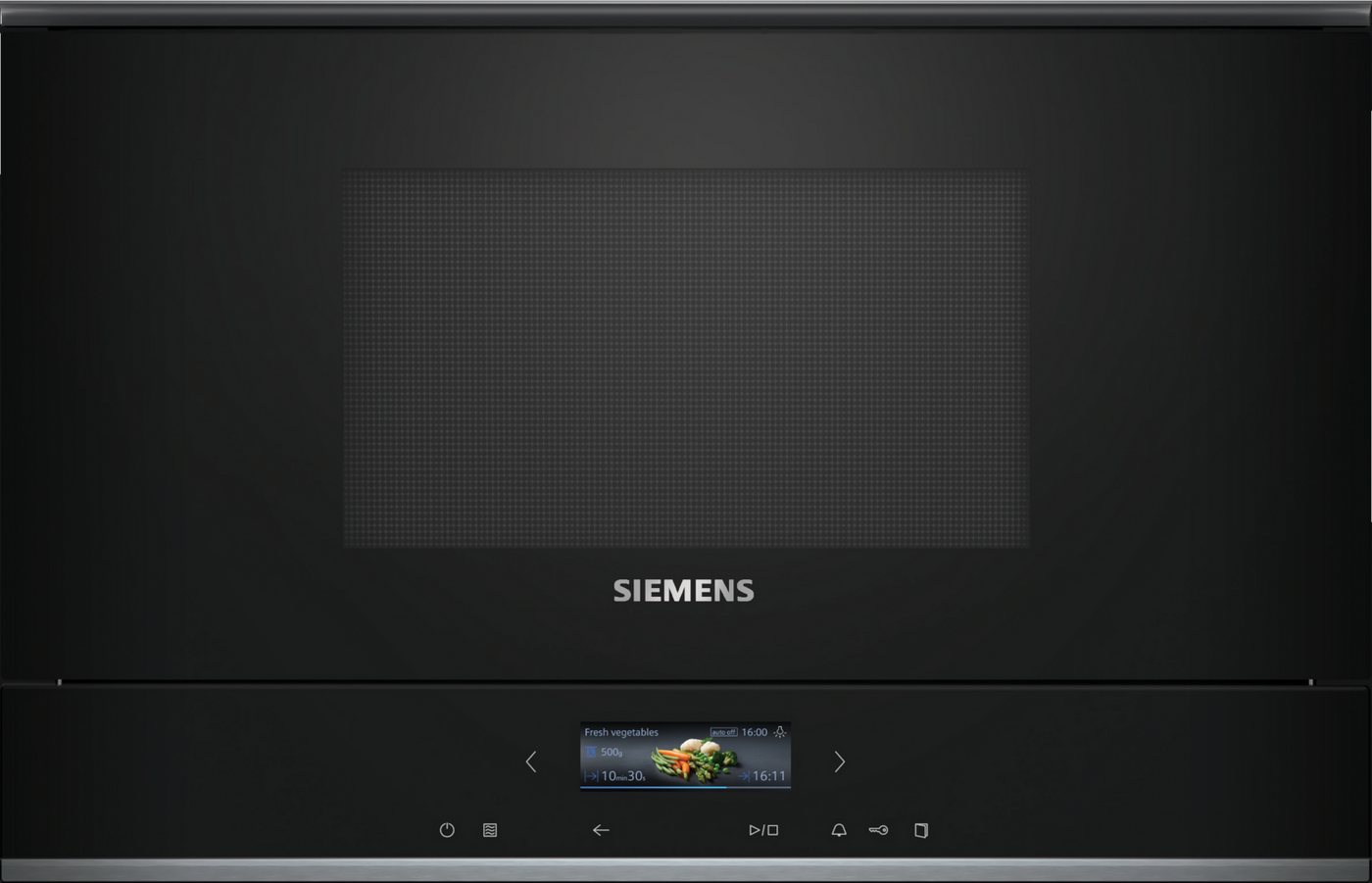 SIEMENS Einbau-Mikrowelle BF722L1B1, Mikrowelle, 21 l, TouchControl Funktion für eine einfache & innovative Bedienung