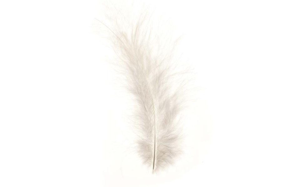 Glorex Bastelnaturmaterial Glorex Marabufedern weiß ca. 15 Stück