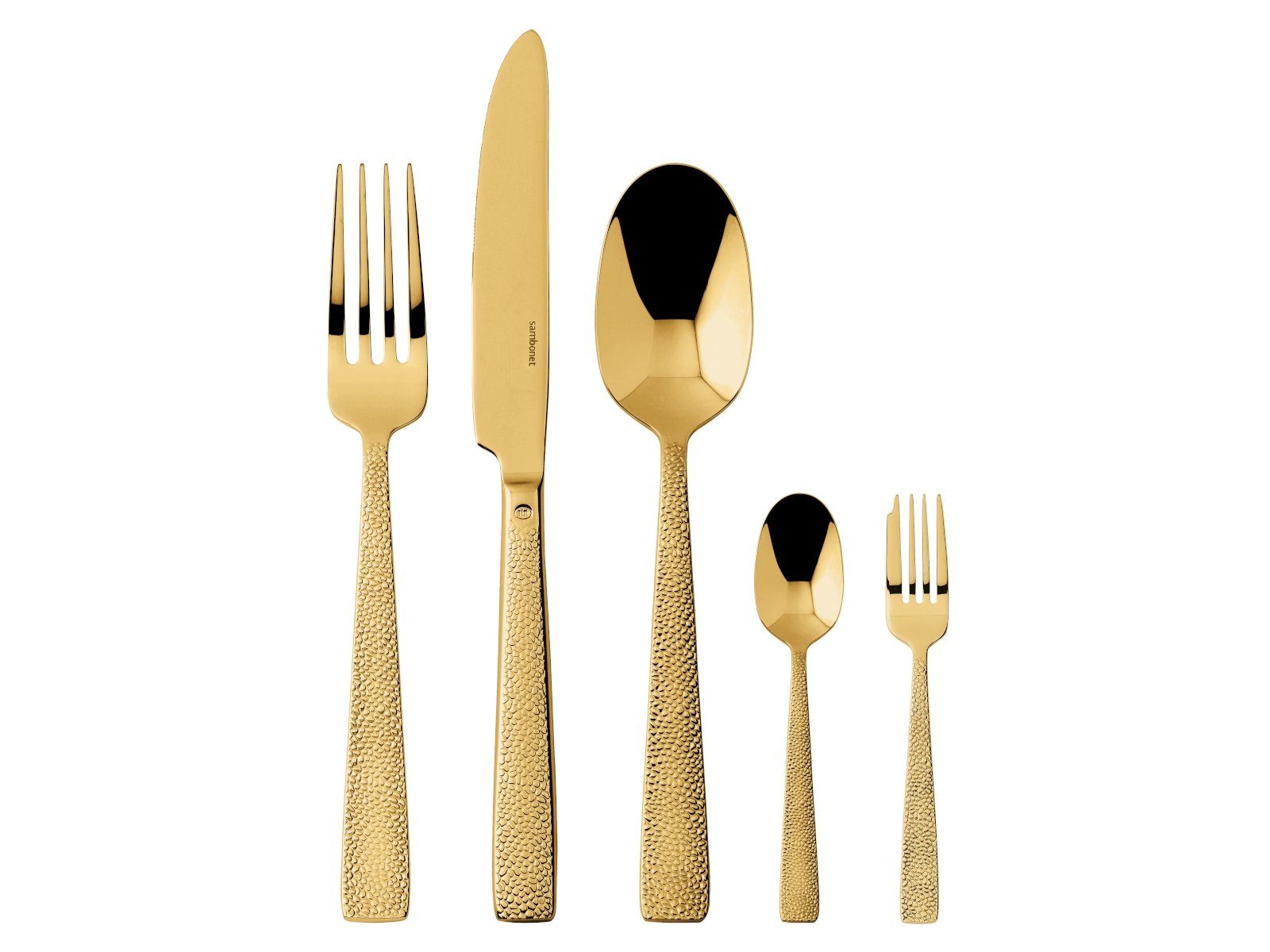 sambonet Besteck-Set Siena Edelstahl/PVD Gold Besteck 30tlg.Vh., Edelstahl rostfrei, Besteck-Sets