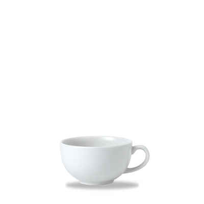 Churchill Tasse Super Vitrified Café Cappuccino-Tasse 28cl, 12 Stück, weiß, Porzellan