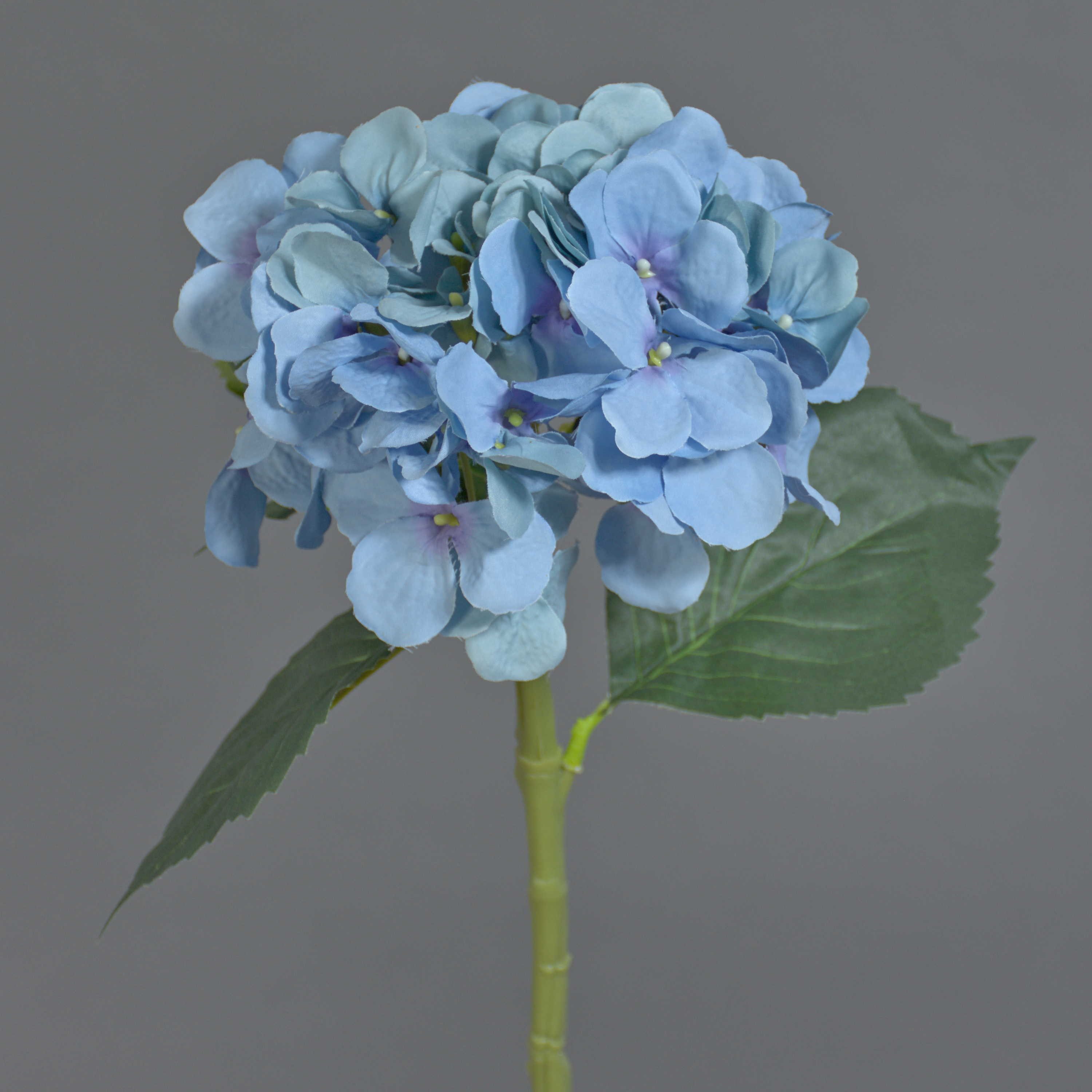 Kunstblume Künstliche Blume Hortensie FUXIANG, blau, 50 cm Hortensie, artplants, Höhe 50.0 cm