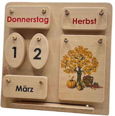 Lernspielzeug Montessori Kinderkalender Lernkalender Interaktiv Jahreszeiten Monat