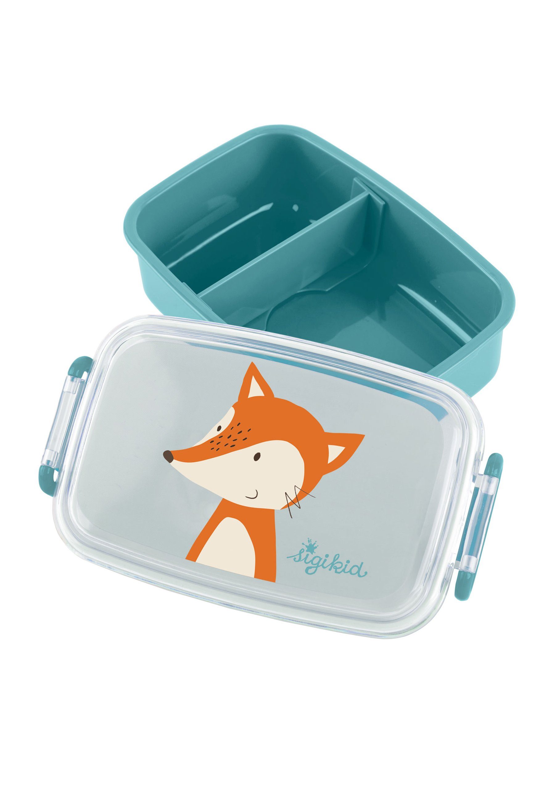 Sigikid Lunchbox Brotzeit Snackdose Fuchs für Kinder Unisex, Box 100% PP, Deckel 100% PS, Griffe 100% ABS, (1-tlg)
