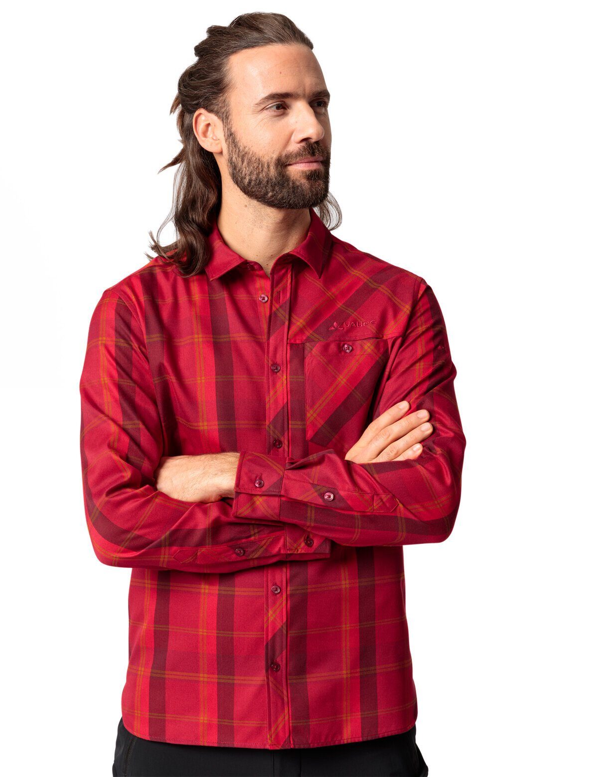 (1-tlg) red Men's IV dark Shirt Neshan Funktionshemd VAUDE LS indian