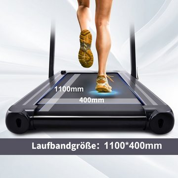 Fangqi Laufband 2,25 PS klappbares Heimlaufband mit Fernbedienung und Bluetooth (Mit Handyhalterung, LCD-Display, extra großem Laufgurt)