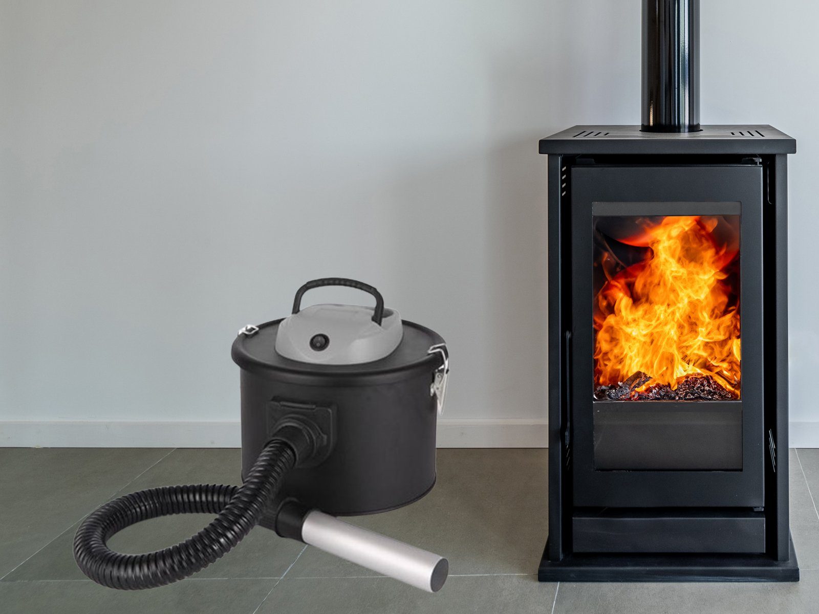 PEREL Aschesauger, 800 W, Edelstahl, für Kamin-Sauger Asche-Staubsauger ohn günstig online kaufen