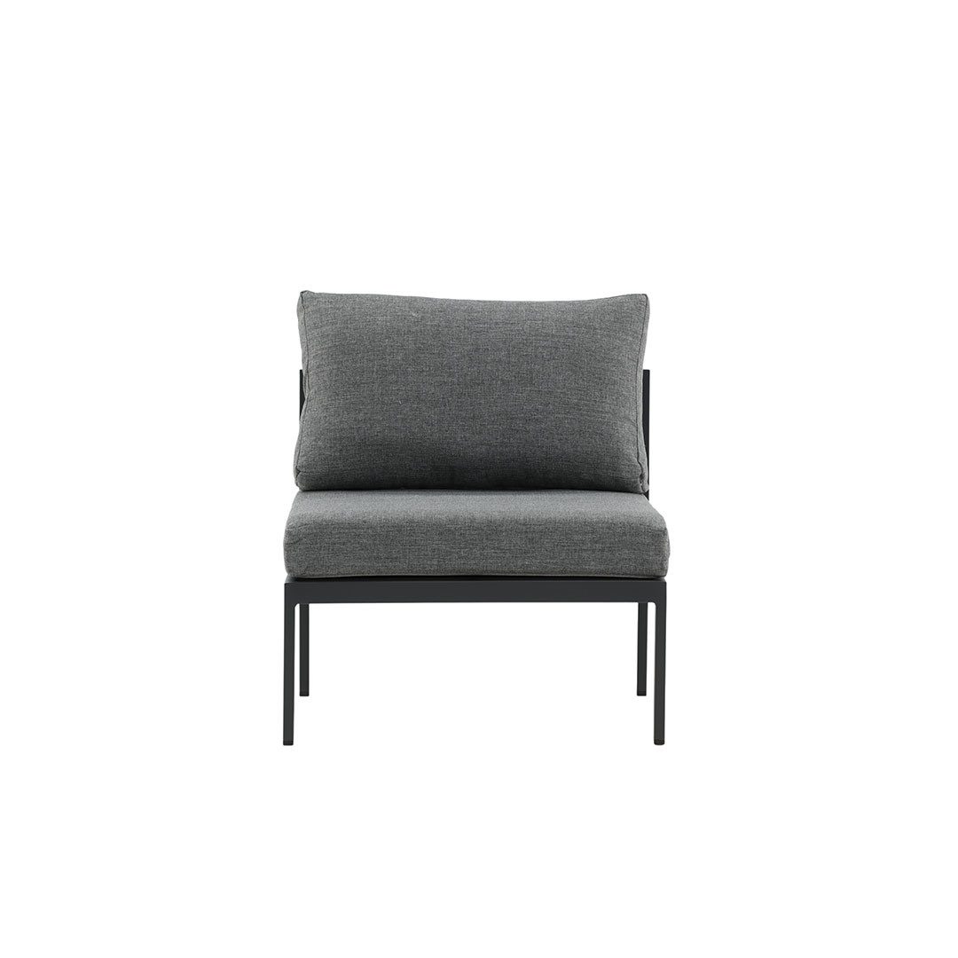 Gartenlounge-Set Copacabana Gartensofa Mittelsegment schwarz.