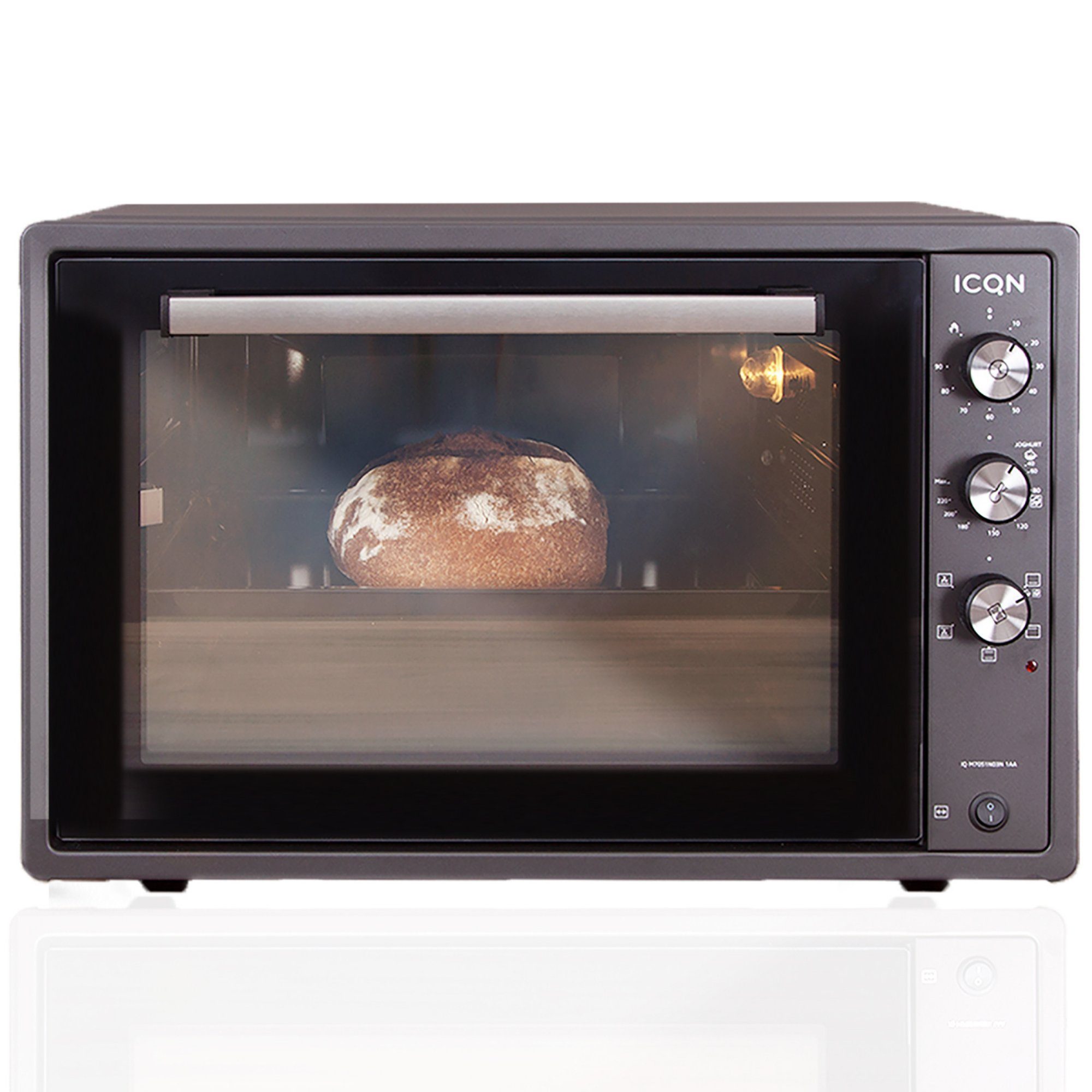 ICQN Minibackofen ICQN 60 L Miniofen, Oberhitze, Grill, Heißluft, Unterhitze, 60 l, 1800 W, Mini