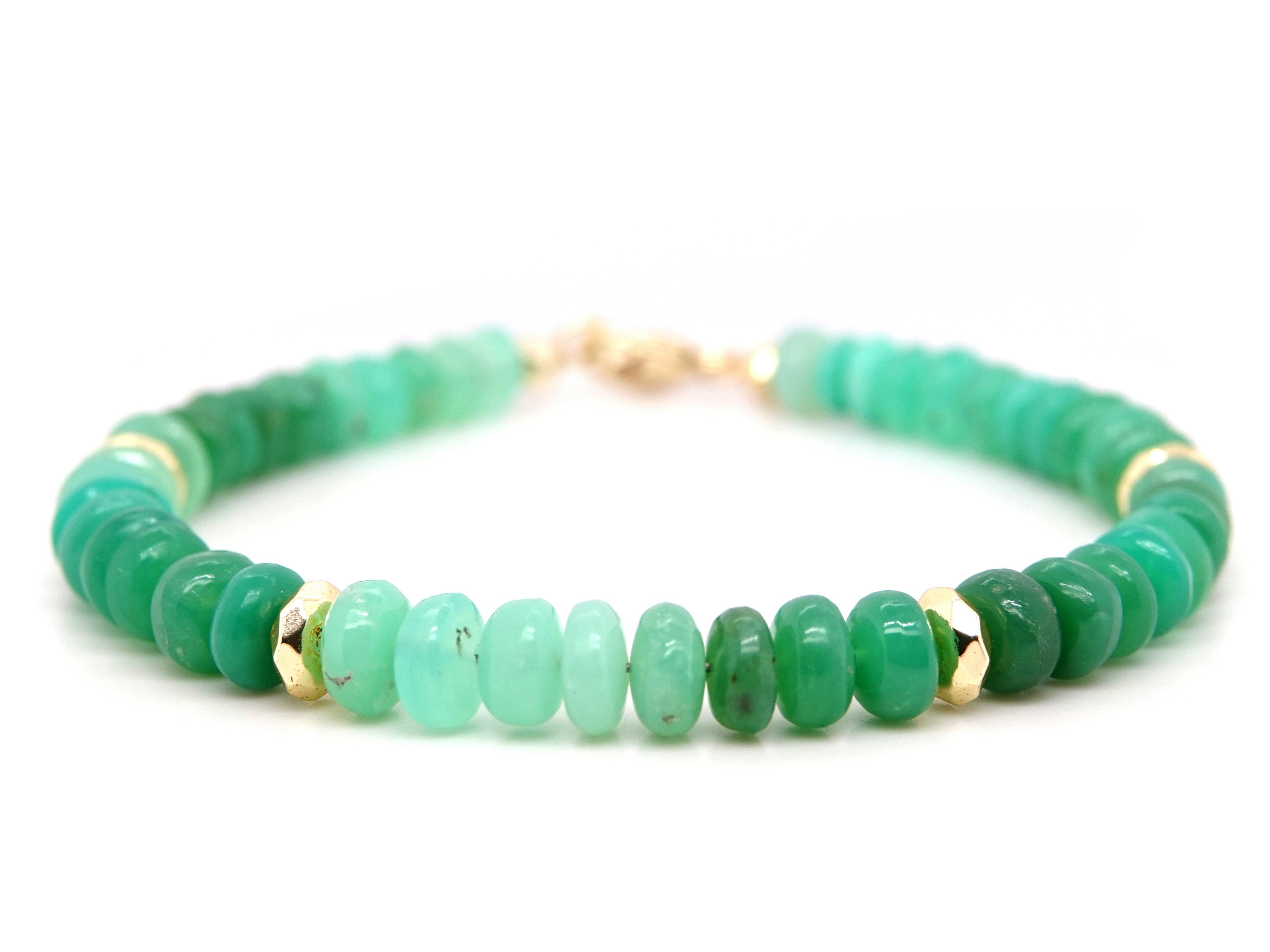 Sogni d'oro Armband mit Chrysopras und Pyrit, Silber 925 vergoldet günstig online kaufen