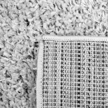 Teppich Flauschiger Teppich kuschelig warm in grau, Carpetia, rechteckig, Höhe: 30 mm