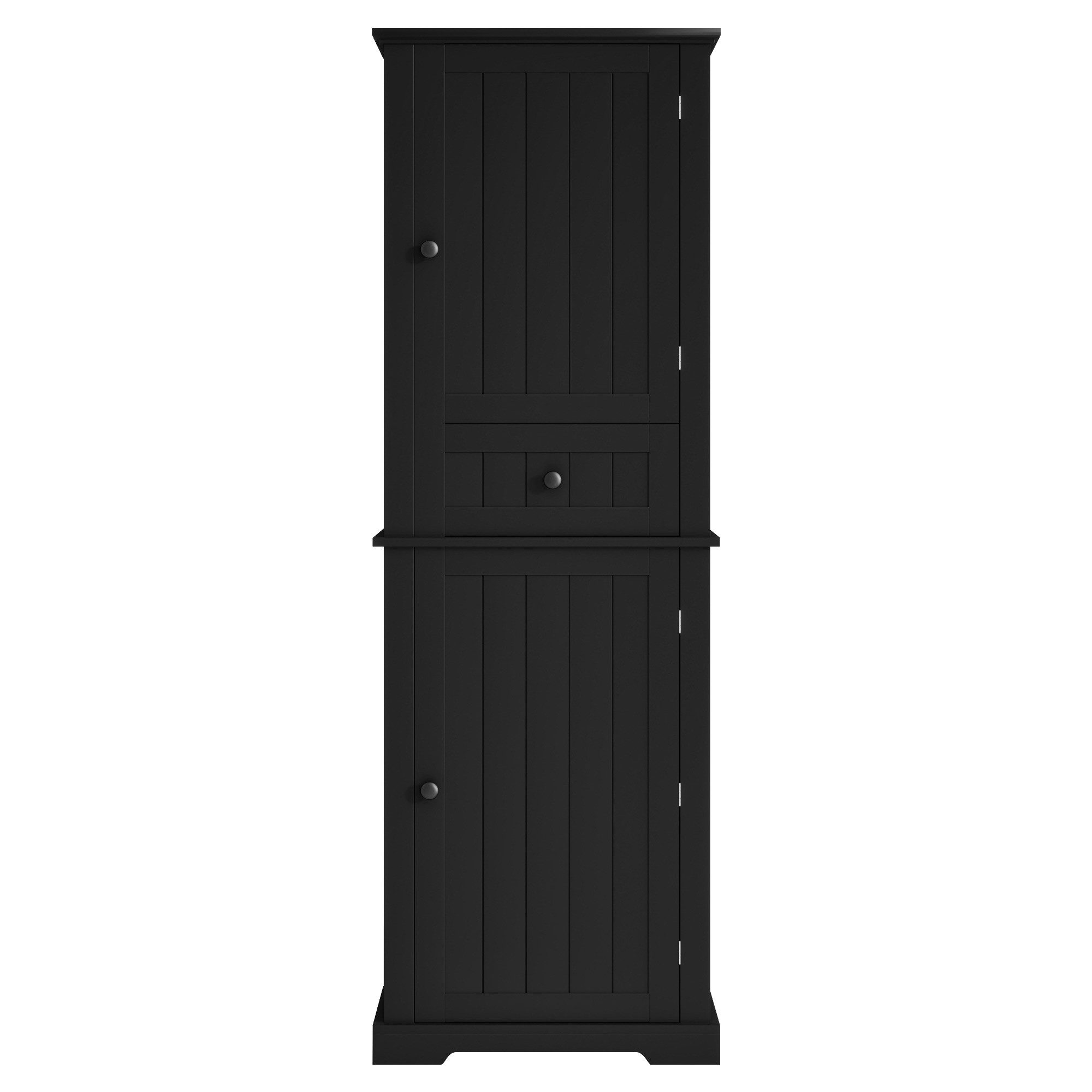 Flieks Badkommode Badezimmerschrank mit Schubladen und verstellbaren Einlegeböden (1 St., 56x28x167,3 cm), Hochschrank Mehrzweckschrank mit 5 Fächern, feuchtigkeitsbeständig