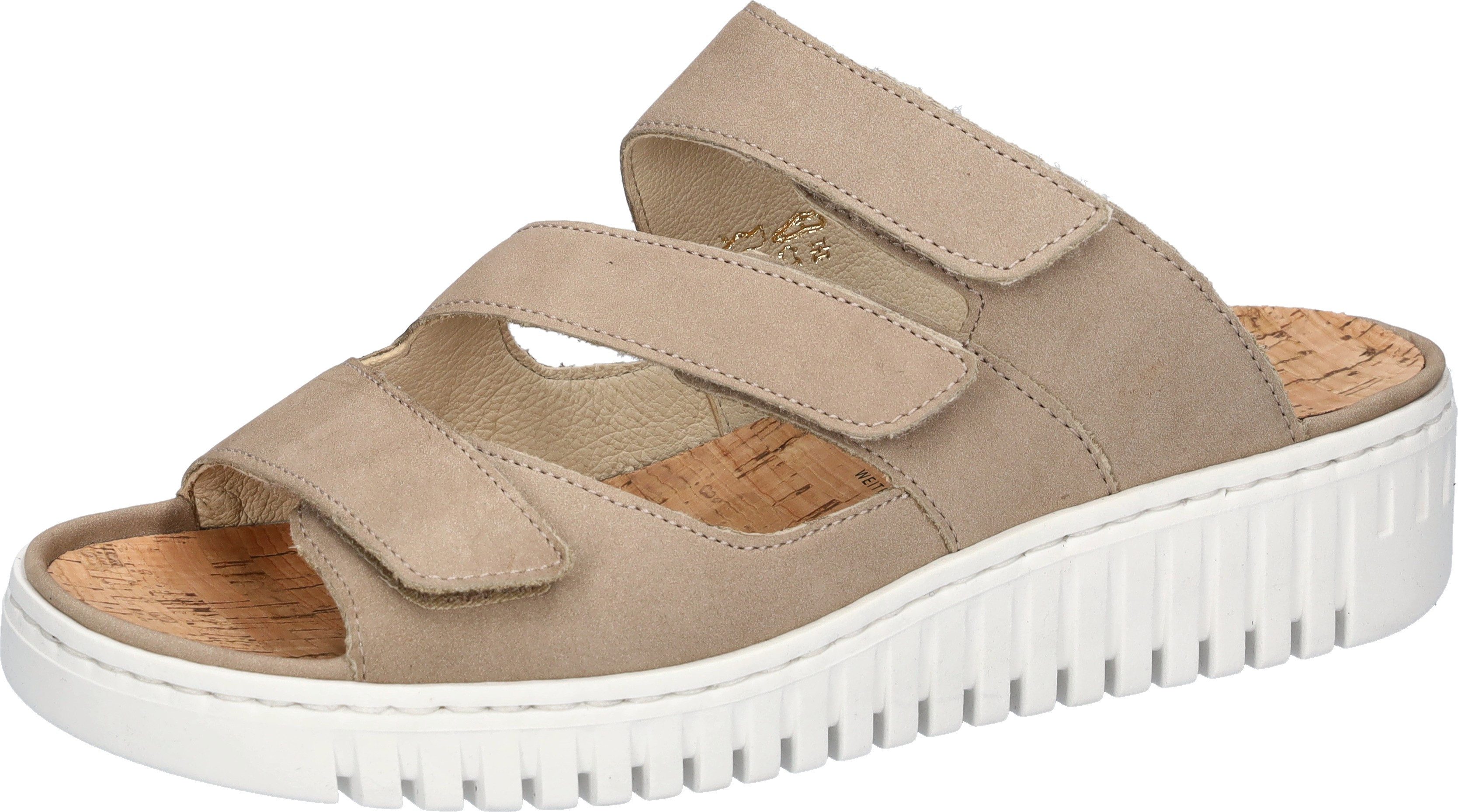 Waldläufer H-WILLOW Pantolette Sommerschuh, Hausschuh, Keilabsatz, mit Korkfußbett, H-Weite