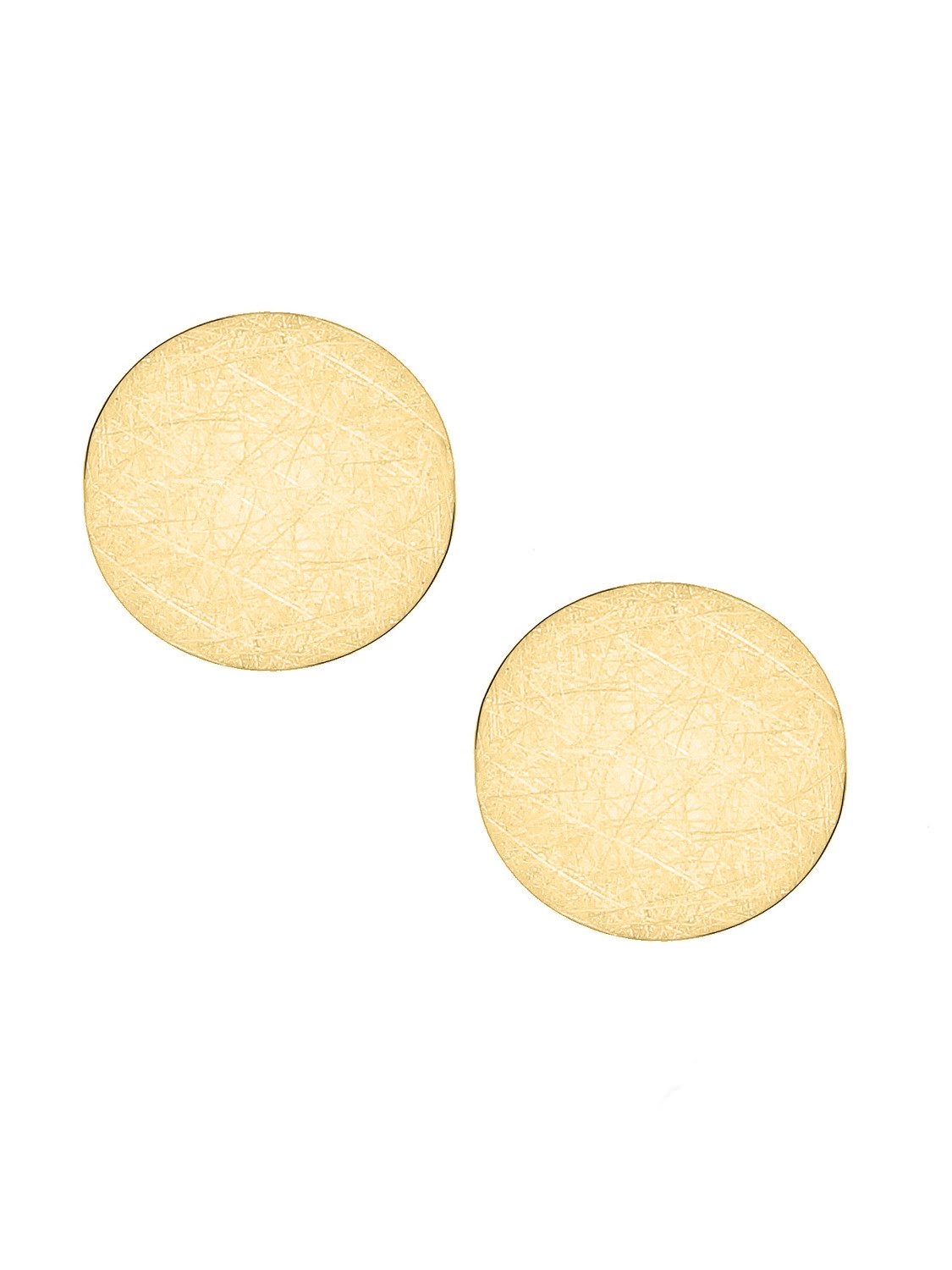 Paar Ohrstecker Damen & Herren Ohrringe Stecker Gelbgold 375 Gold Rund - Justina