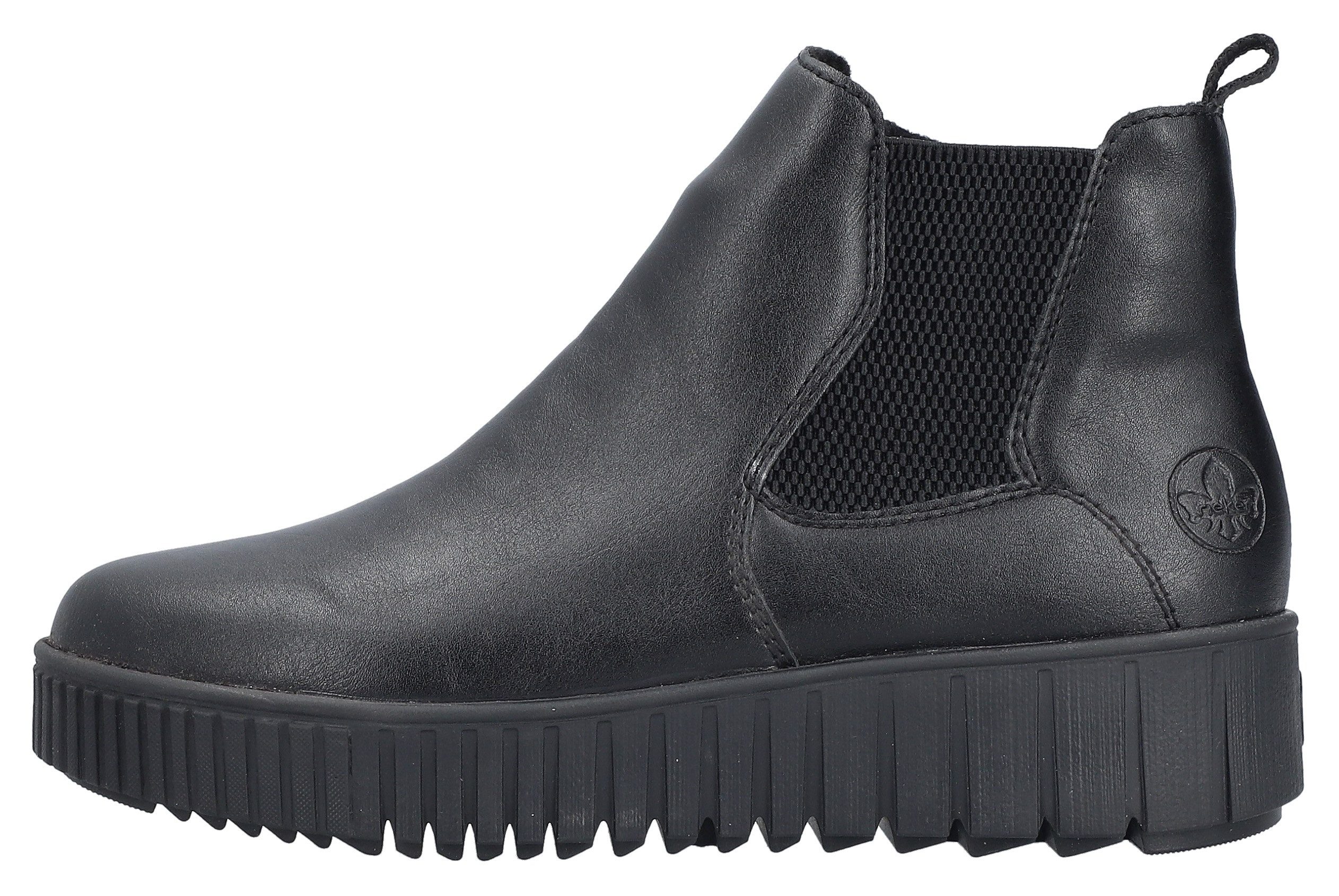 Rieker Winterboots Chelseaboots, Plateausneaker, Stiefelette, Reißverschluss und Stretch