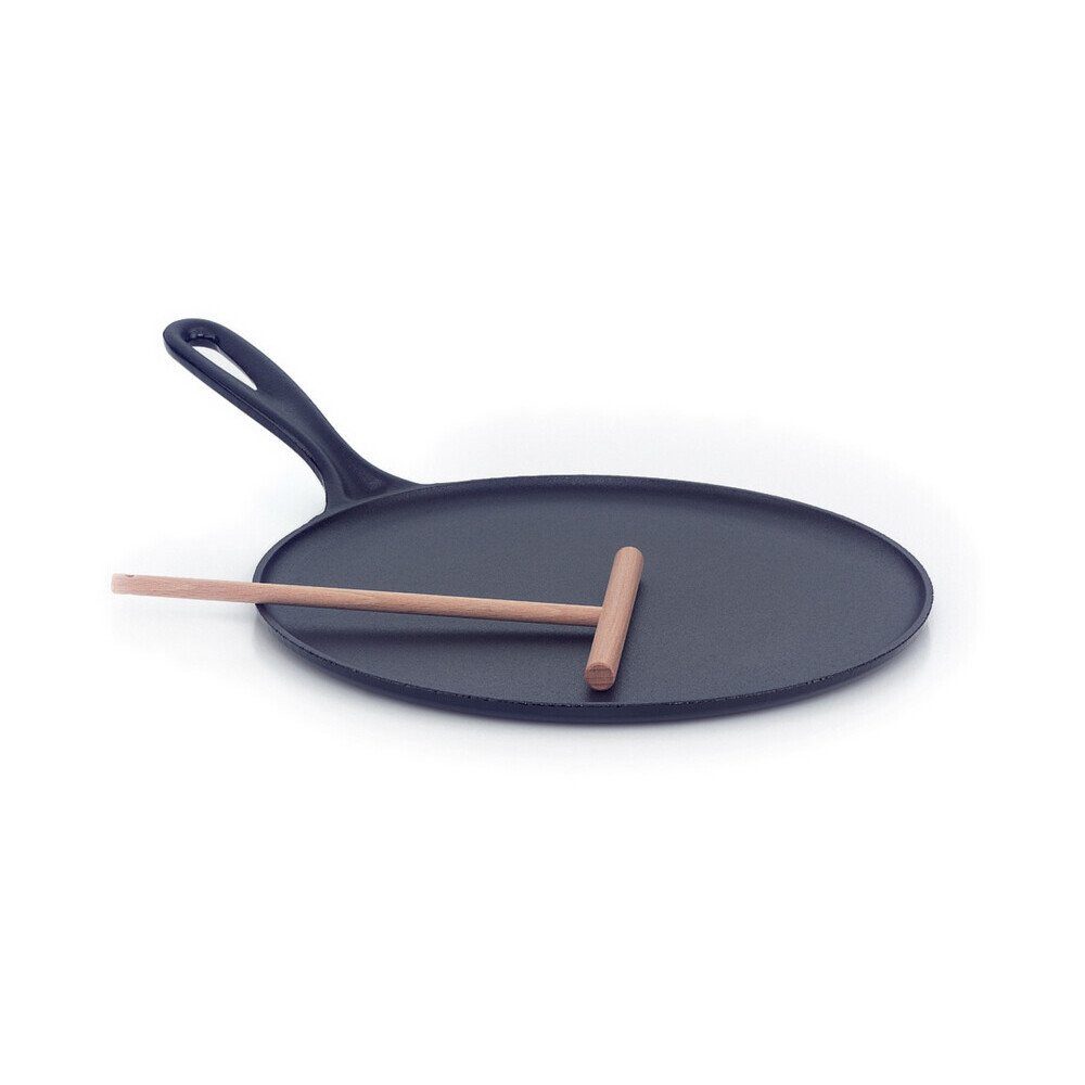 LE CREUSET Bratpfanne Crêpespfanne 27 cm Classic Collection schwarz, schwarz, spülmaschinenfest, backofengeeignet