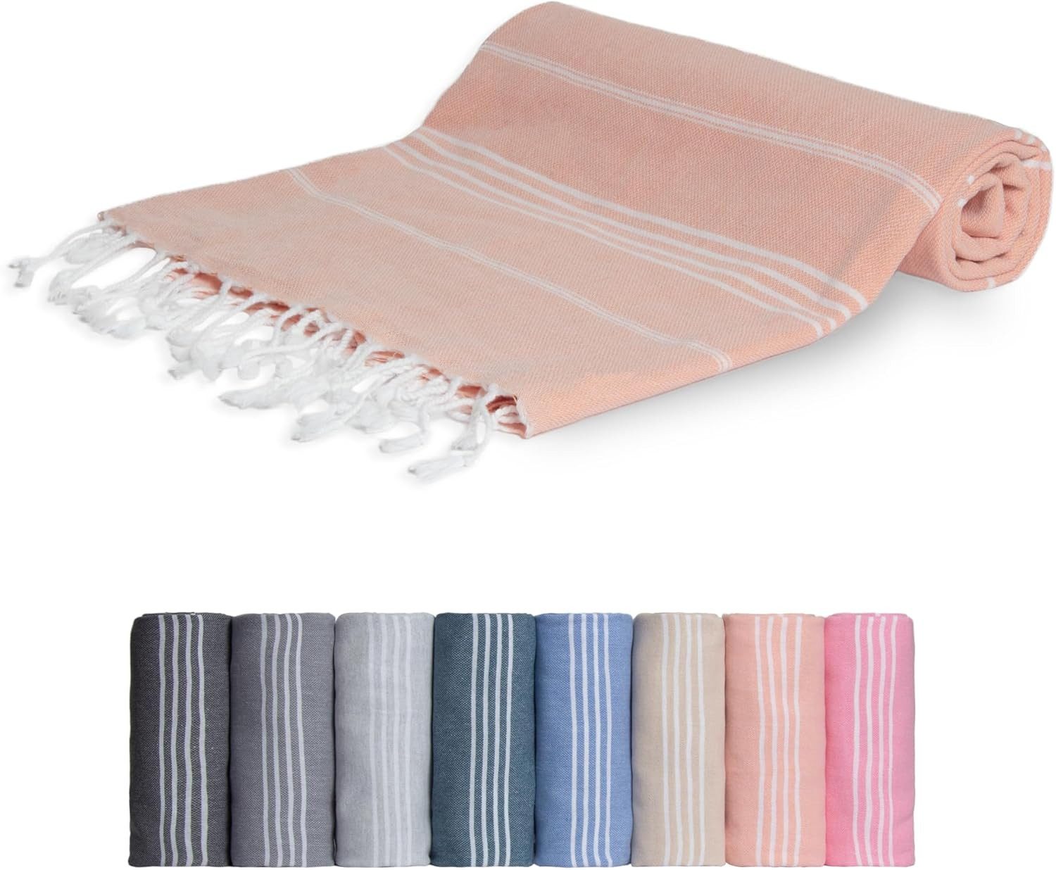 livessa Strandtuch Baumwolle Strandtuch - Saunatuch - Turkish Hamamtuch - Badetuch, Baumwolle, 100 % Baumwolle - 100x200 cm