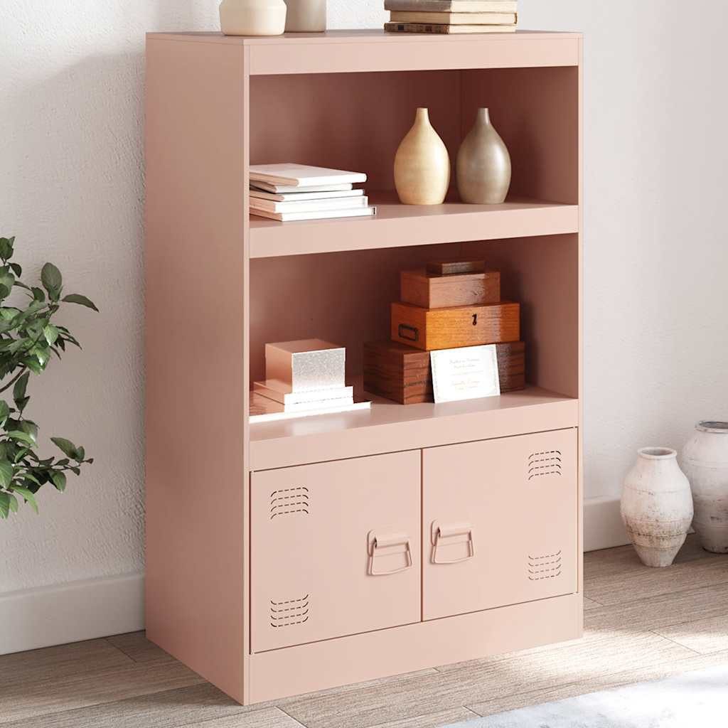 vidaXL Sideboard Sideboard Rosa 67x39x107 cm Stahl (1 St)