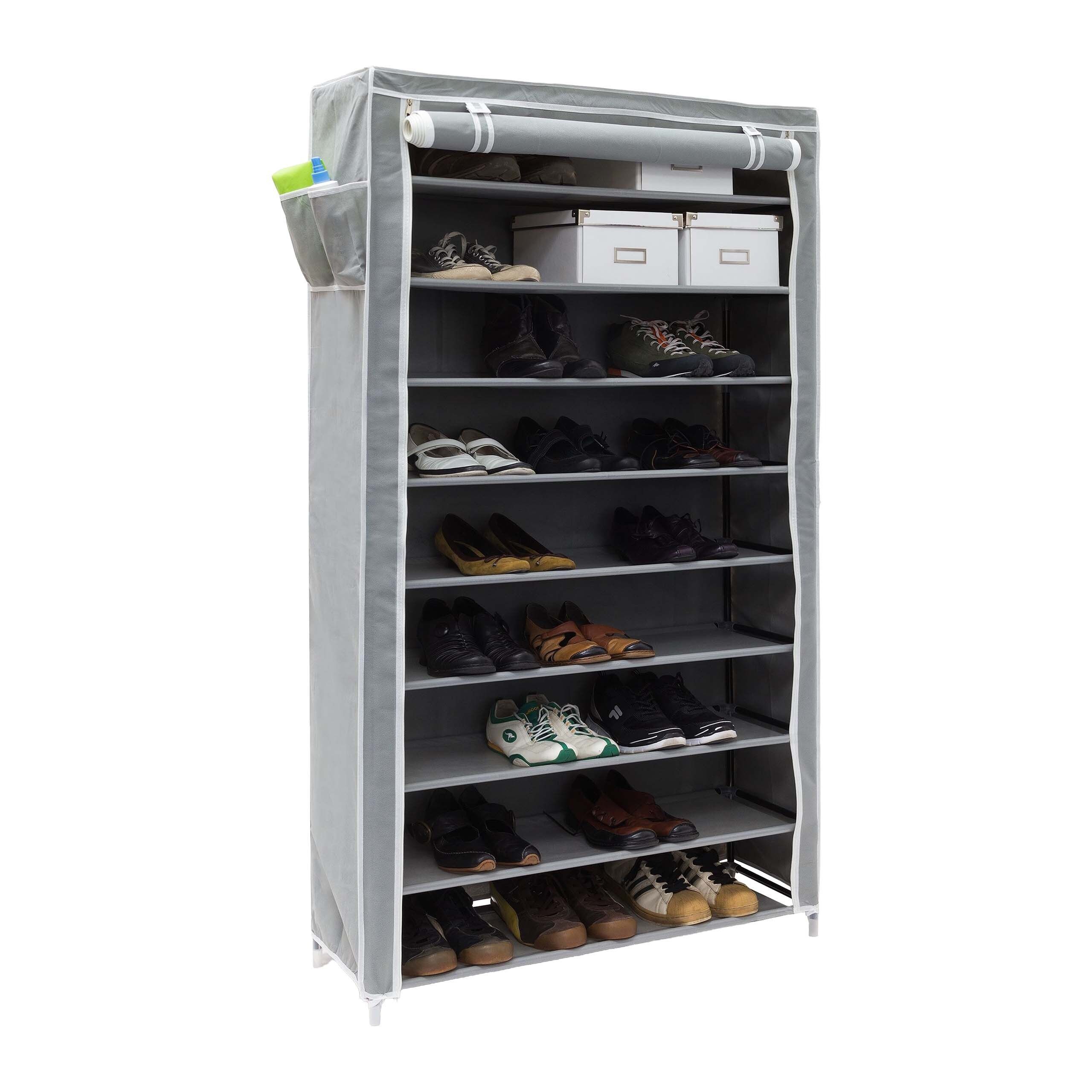 relaxdays Schuhschrank VALENTIN hoch (1-St) Anthrazit