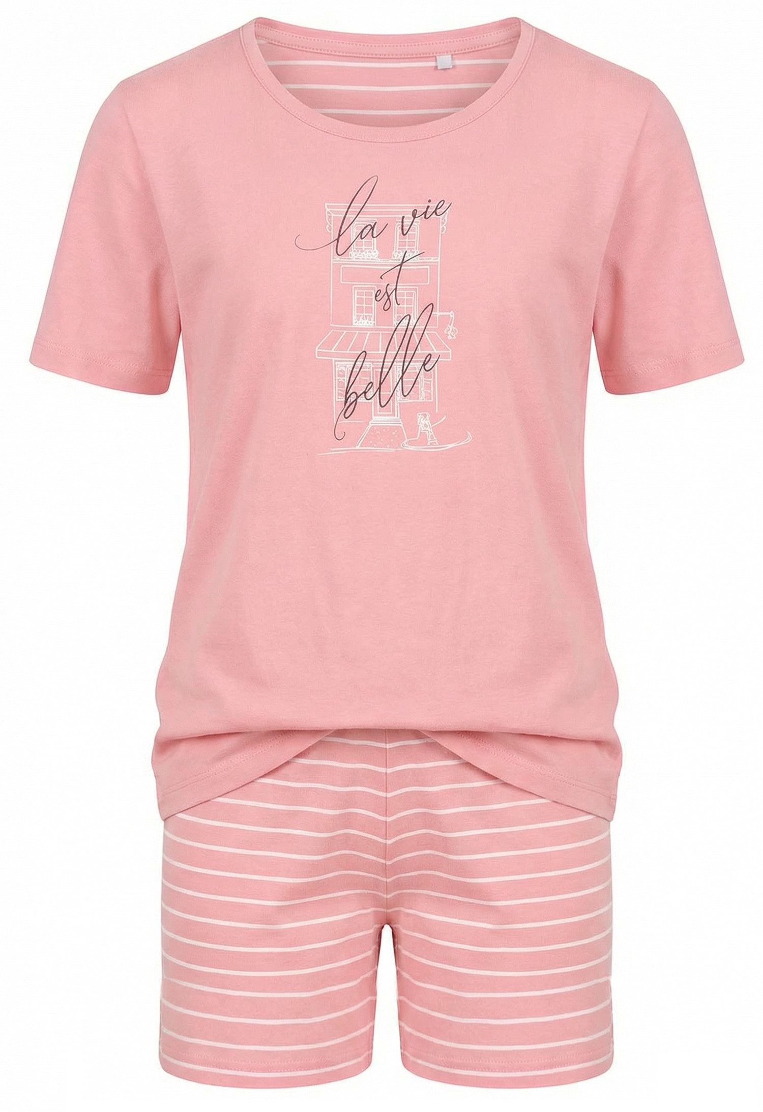 comtessa Schlafanzug Comte Kids (Set, 2 tlg., 2-teilig) Mädchen Pyjama Shorty Kurzarm Baumwolle