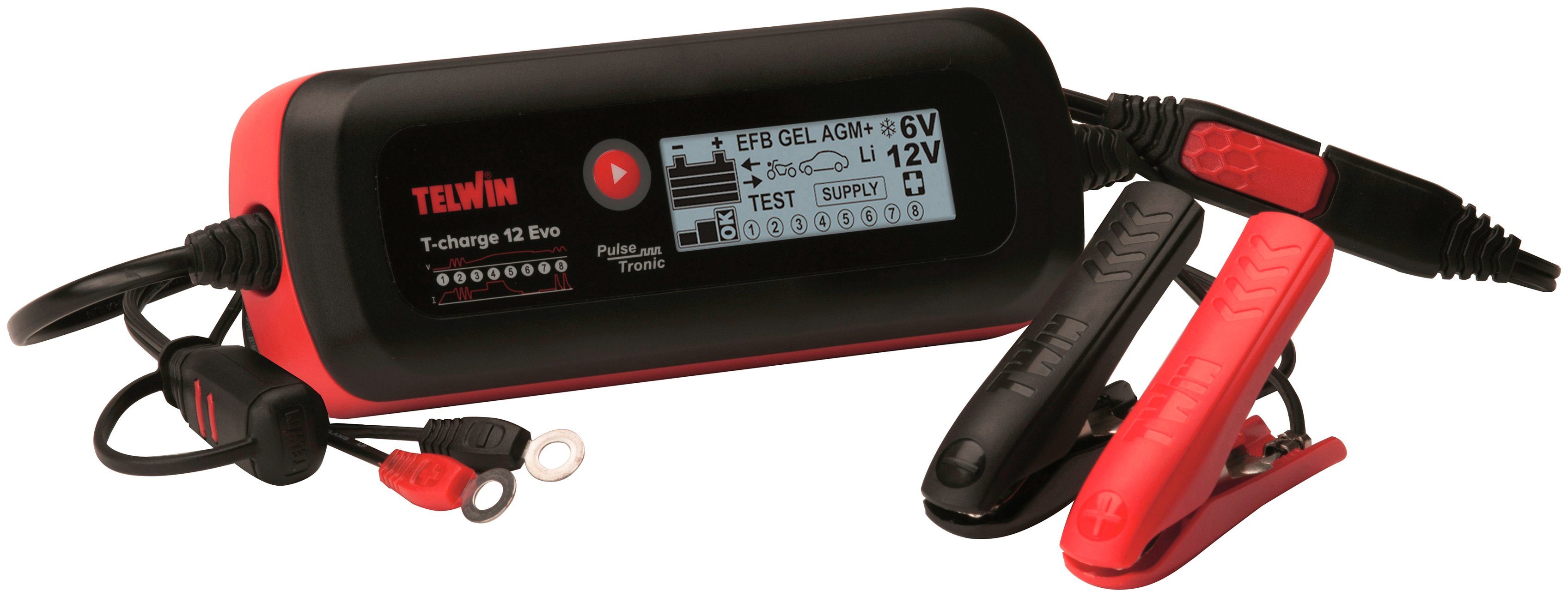 TELWIN T-Charge 12 EVO Autobatterie-Ladegerät (4000 mA, 6/12 V)