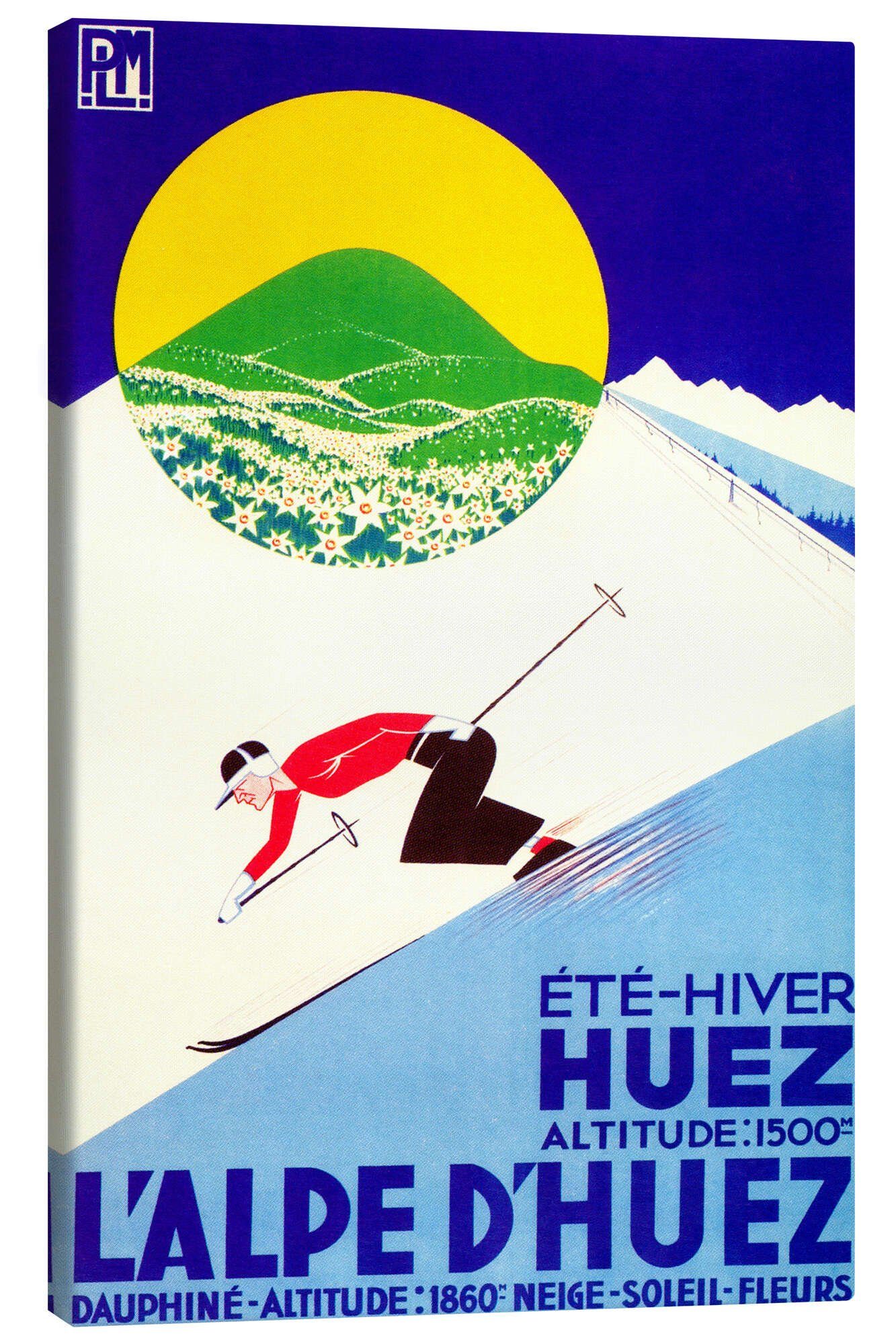 Leinwandbild Vintage Ski Collection