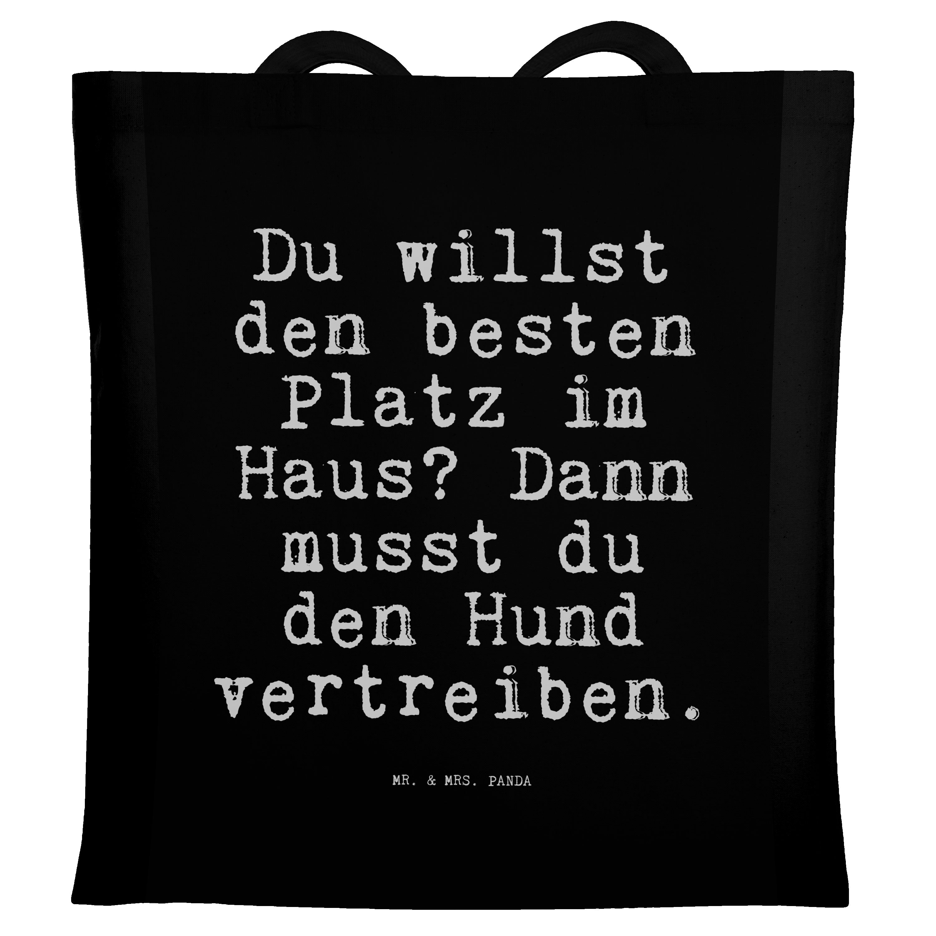 Mr. & Mrs. Panda - willst - besten... Geschenk, Du Spruch, Schwarz den Tragetasche (1-tlg) Zitat Frauchen